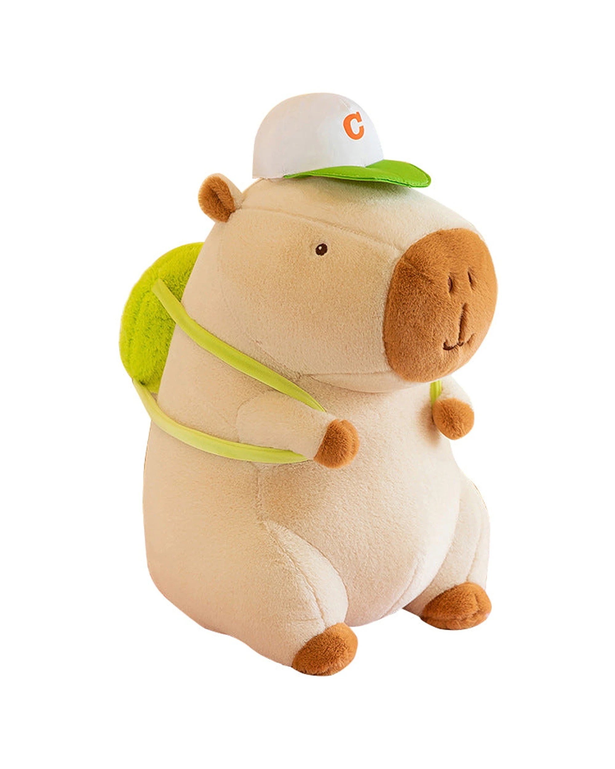 1 Cotton More Fleece Capybara Plush Toy Baseball Backpack 48cm - Beige, 1 of 1