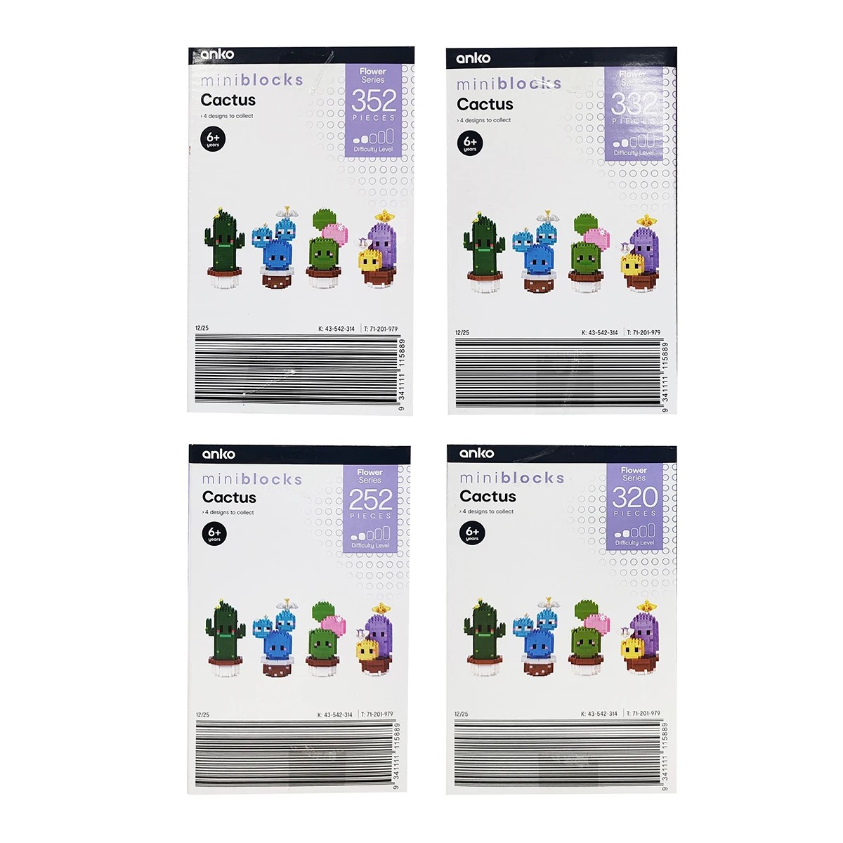 10 Mini Blocks Flower Series: Cactus - Assorted, 10 of 10