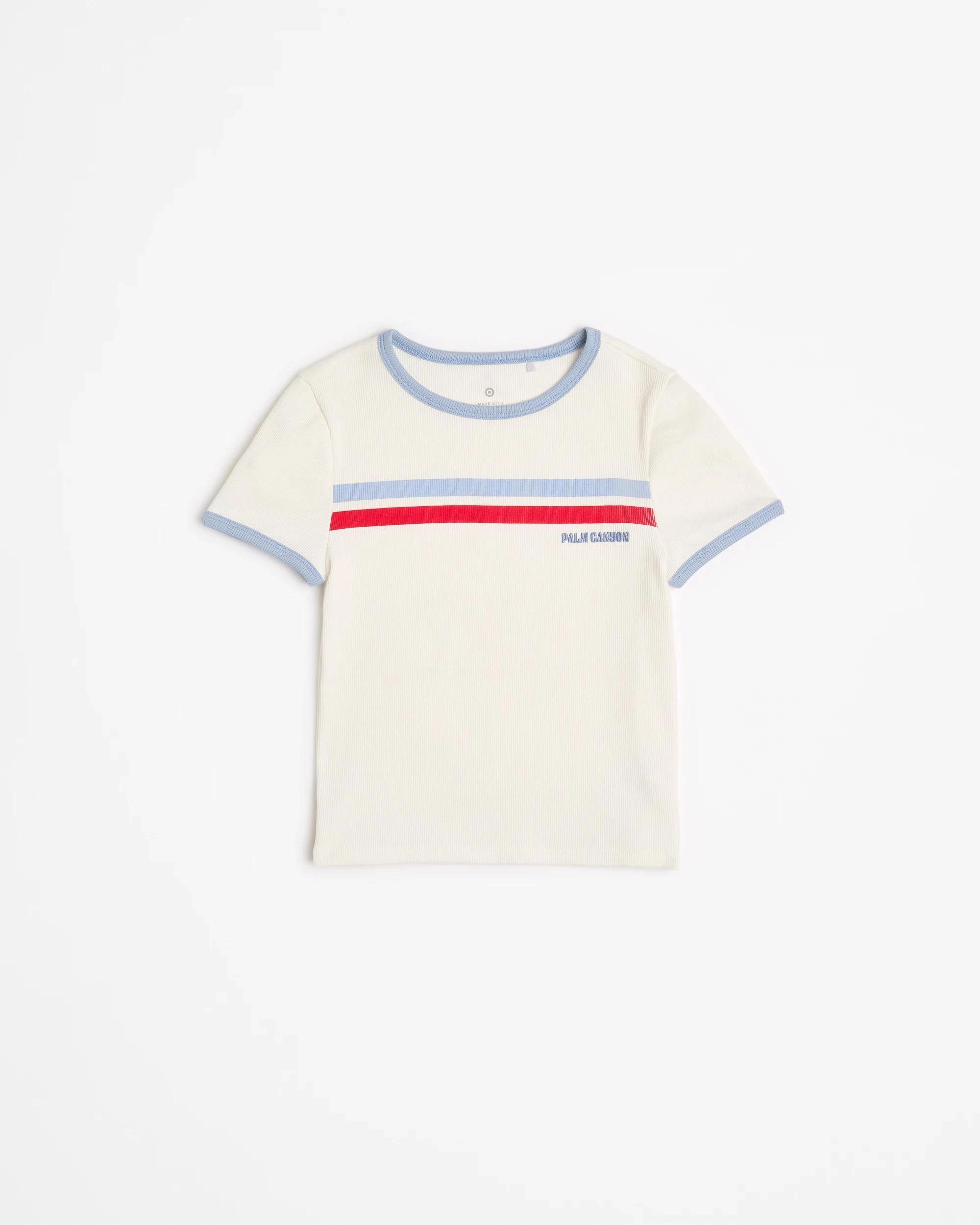 1 Target Australian Cotton Rib Ringer T-shirt WHITE PALM CANYON, 1 of 3