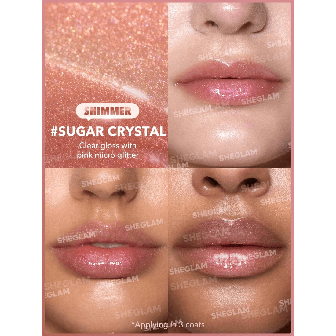 2 SHEGLAM Pout-Perfect Shimmer Lip Plumper - Sugar Crystal, 2 of 7