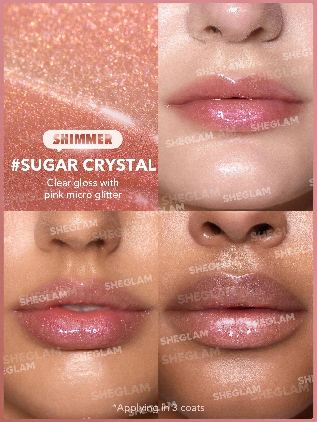 2 SHEGLAM Pout-Perfect Shimmer Lip Plumper - Sugar Crystal, 2 of 7