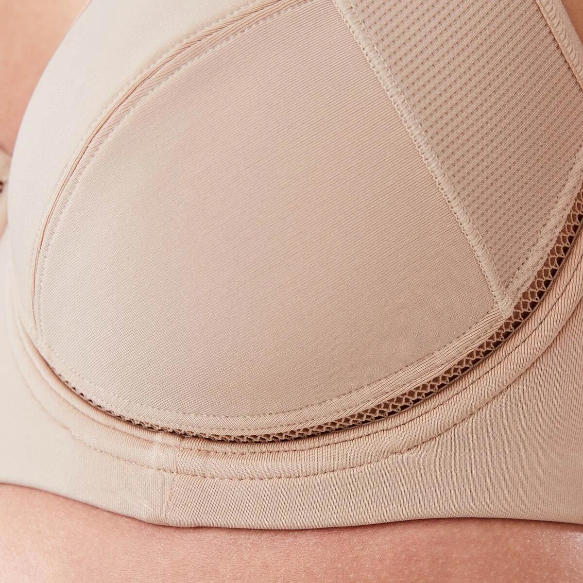 7 Cross Elastic Underwire High Support Sports Bra LIGHT FAWN, 7 of 7