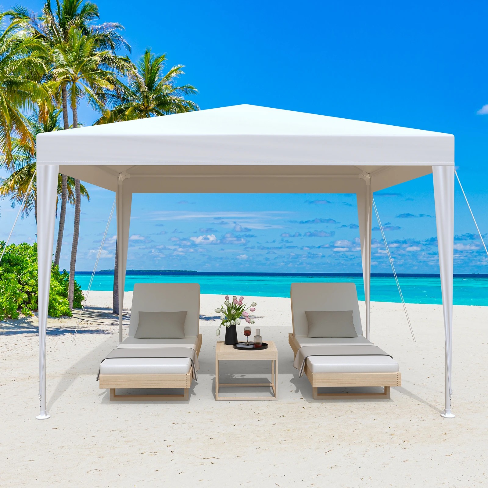 6 Alfordson Gazebo 3x3m Outdoor Wedding Party Tent Portable - White, 6 of 7