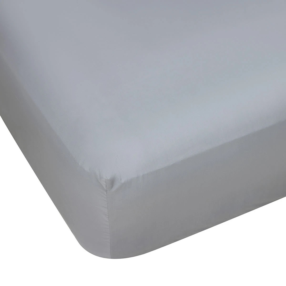 1 225 Thread Count Cotton Rich Fitted Sheet - King Bed, Grey, 1 of 3