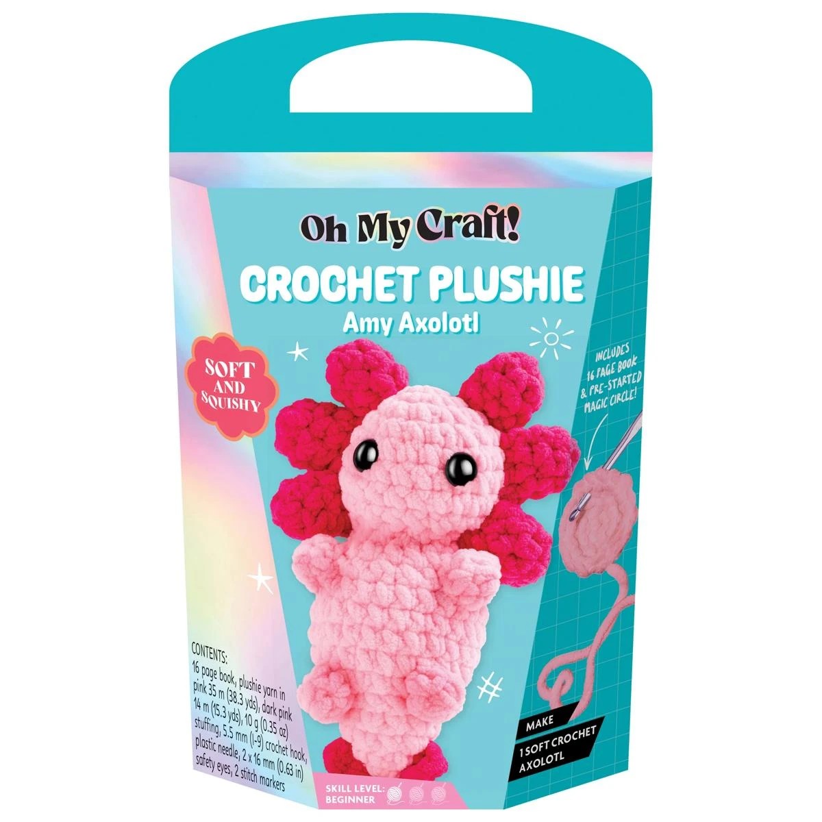 1 Oh My Craft! Midi Crochet Plushie Amy Axolotl, 1 of 7