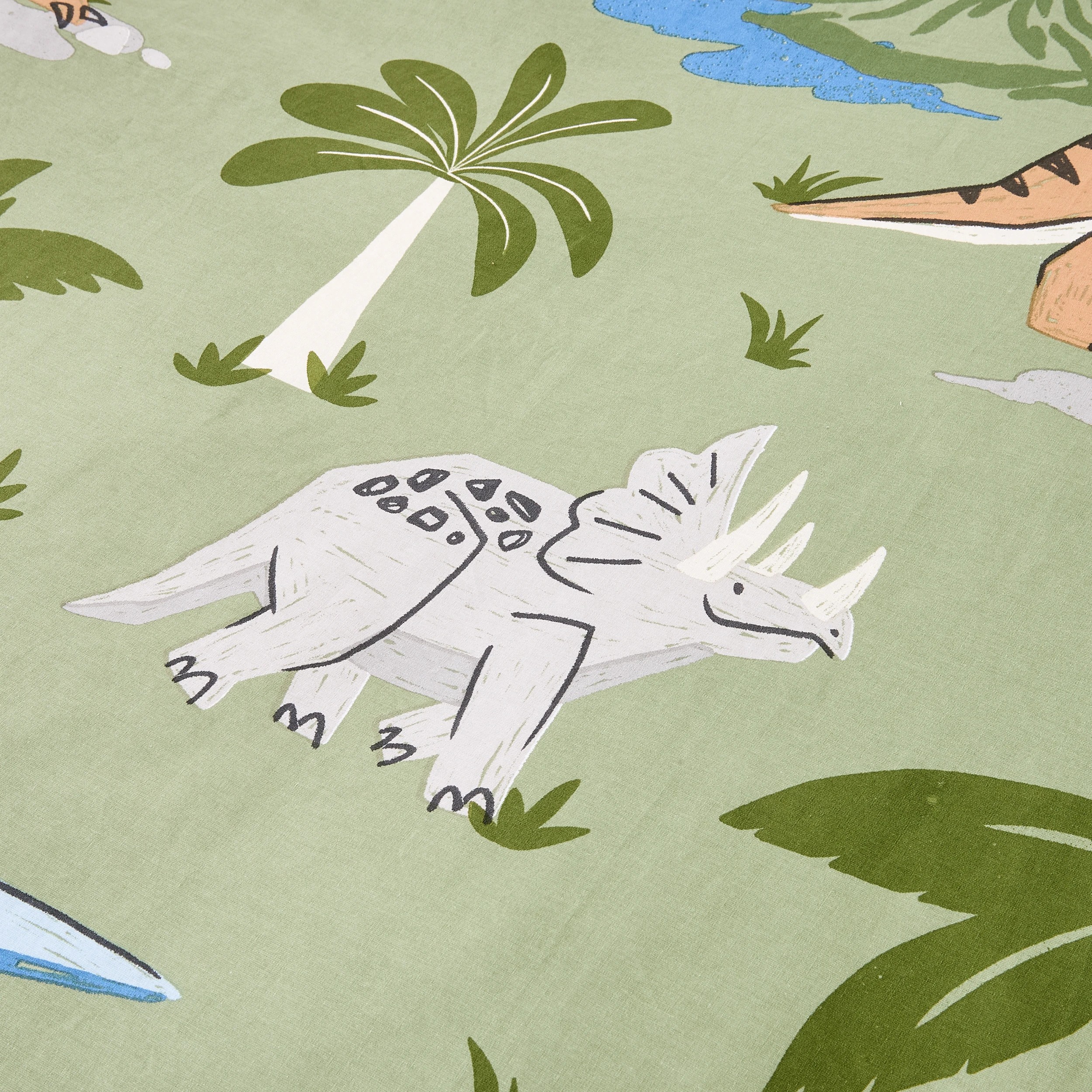 7 Dino Cotton Rich Reversible Quilt Cover Set - Single Bed, 7 of 7