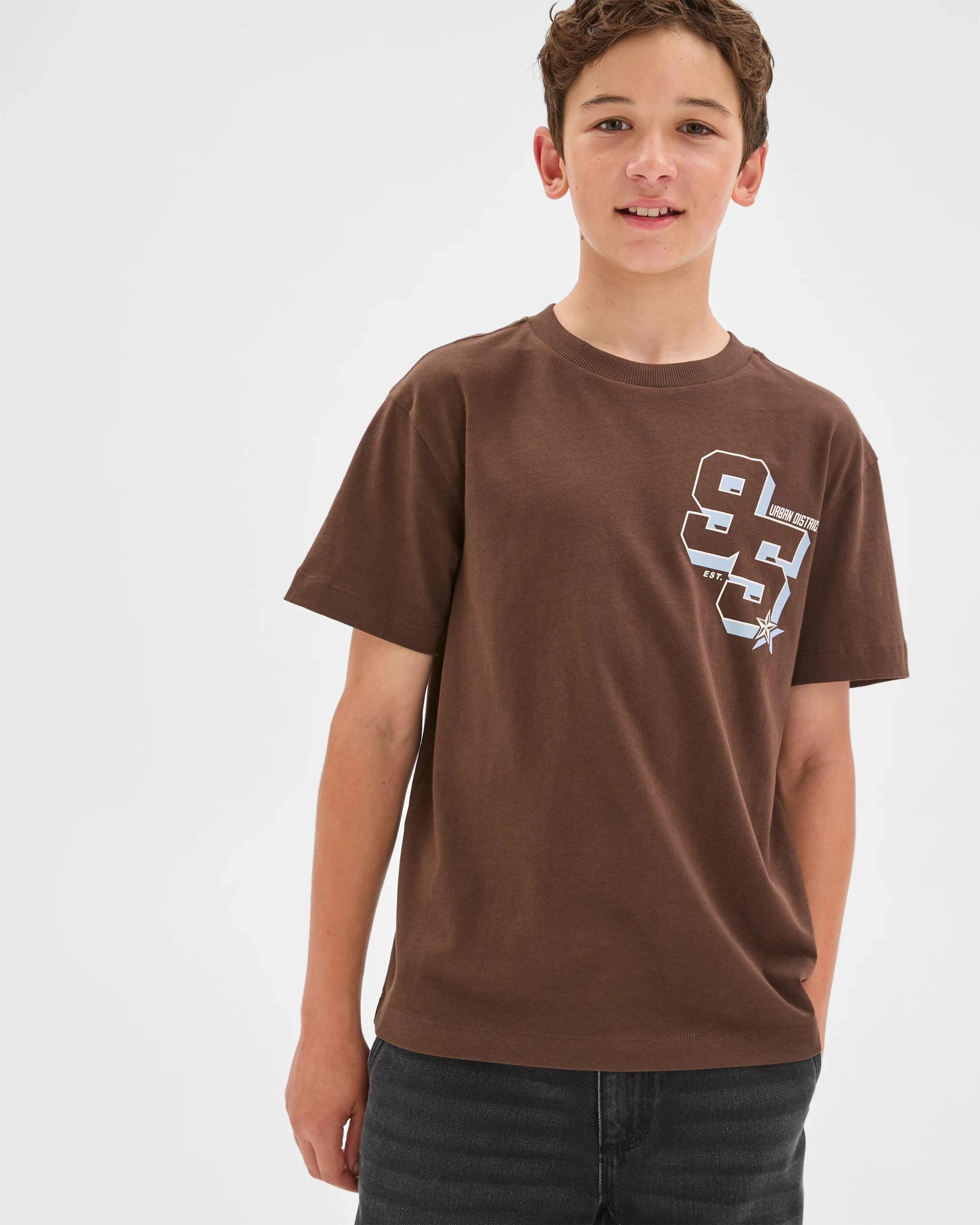2 Target Kids Australian Cotton Short Sleeve T-Shirt BROWN, 2 of 7