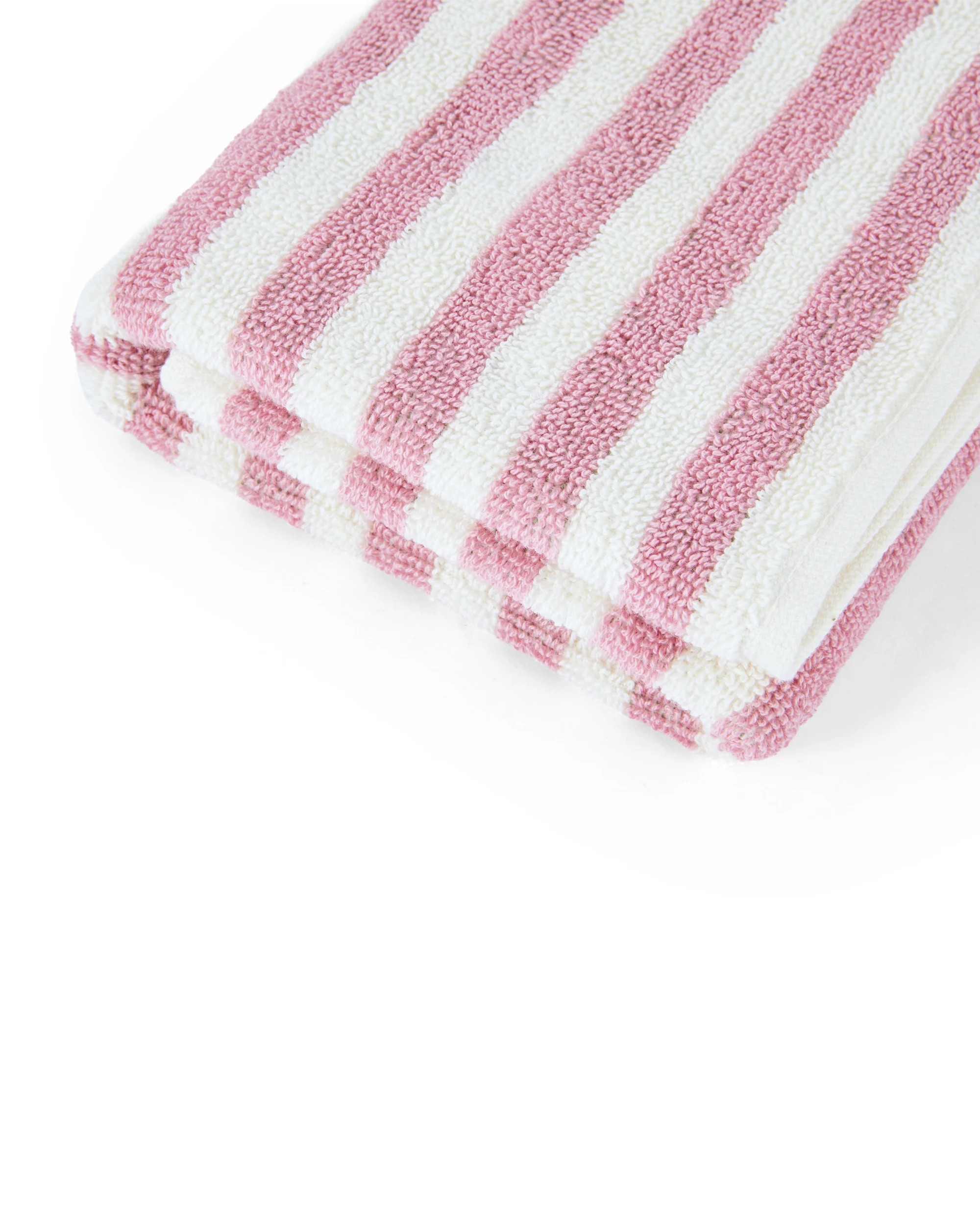 4 Reversible Stripe Cotton Hand Towel - Pink and Green, 4 of 5