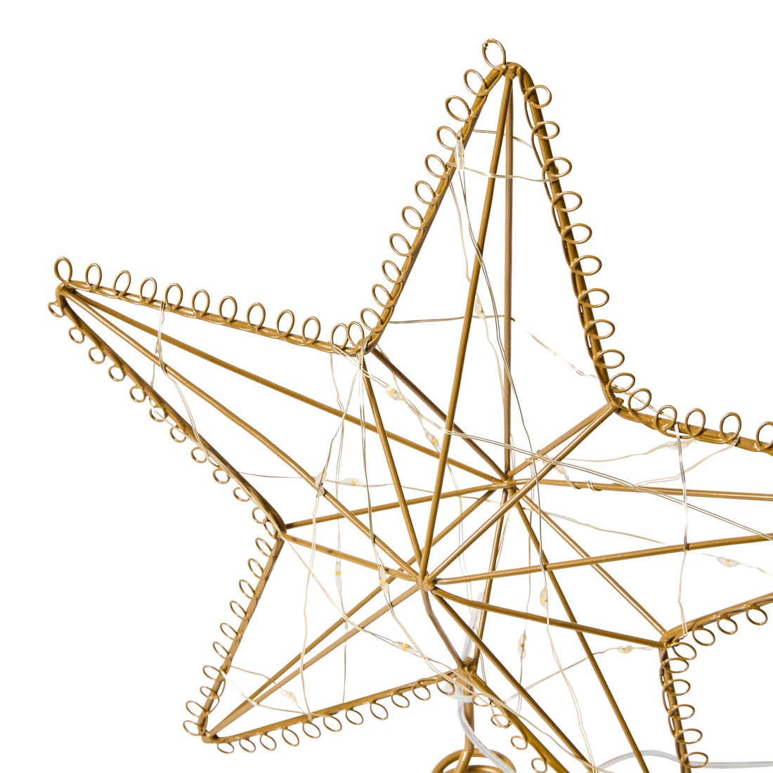 5 LED Light Up Wire Star Tree Topper, 5 of 9