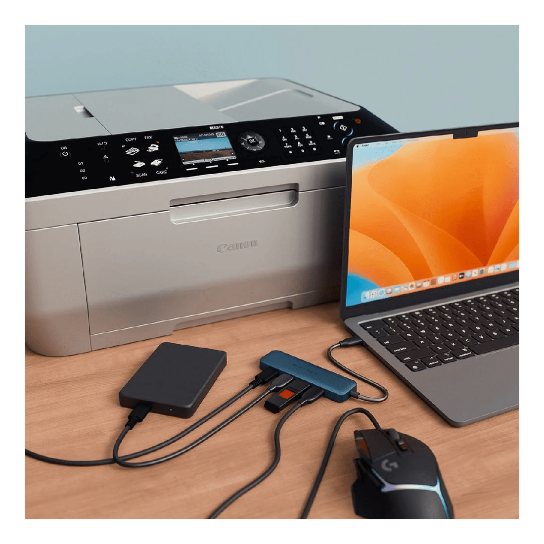 7 Hyperdrive 4-in-1 USB-C Hub Midnight Blue, 7 of 8