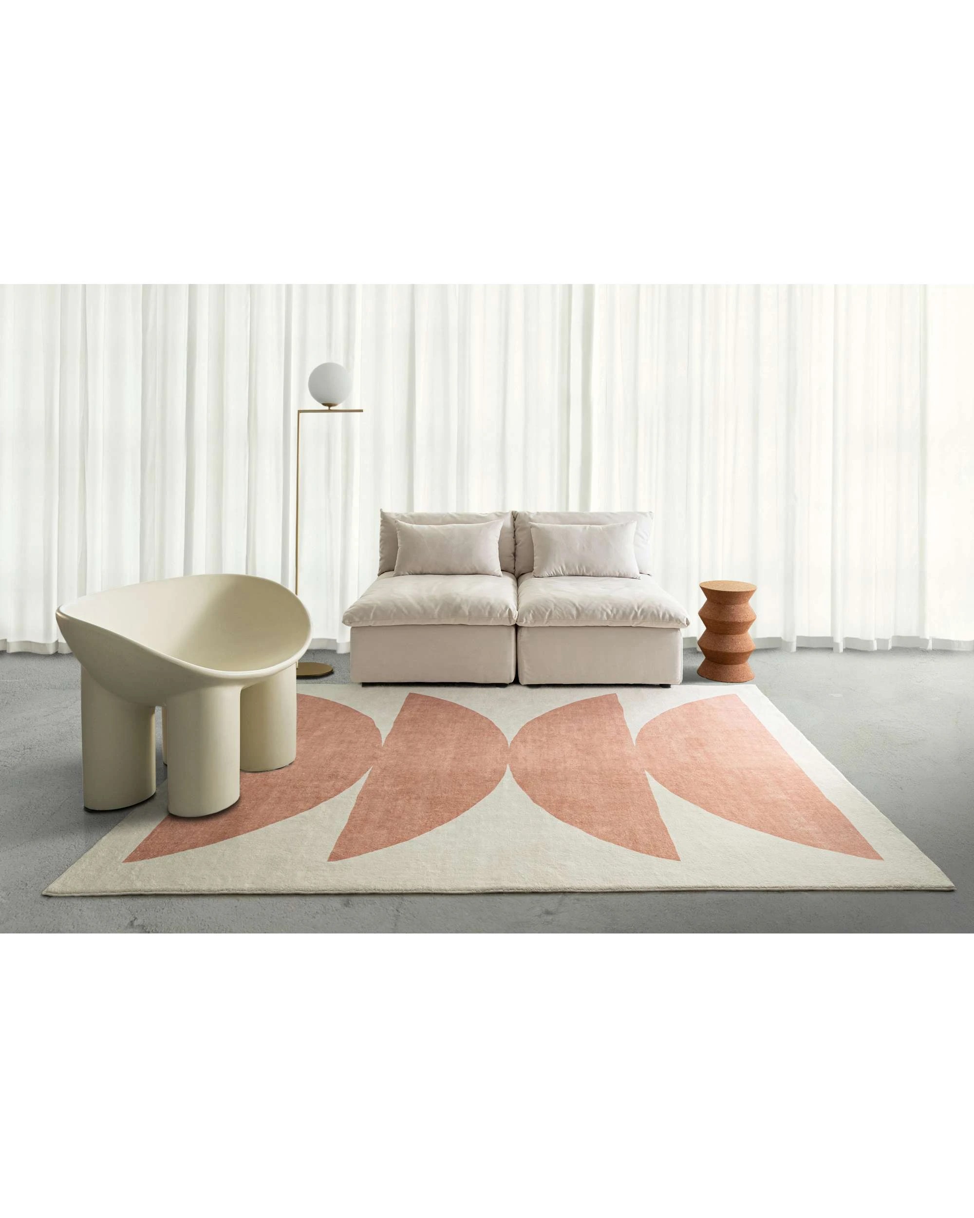 2 Loopsie Bleecker Printed Washable Rug-290cm x 200cm - Orange, 2 of 8