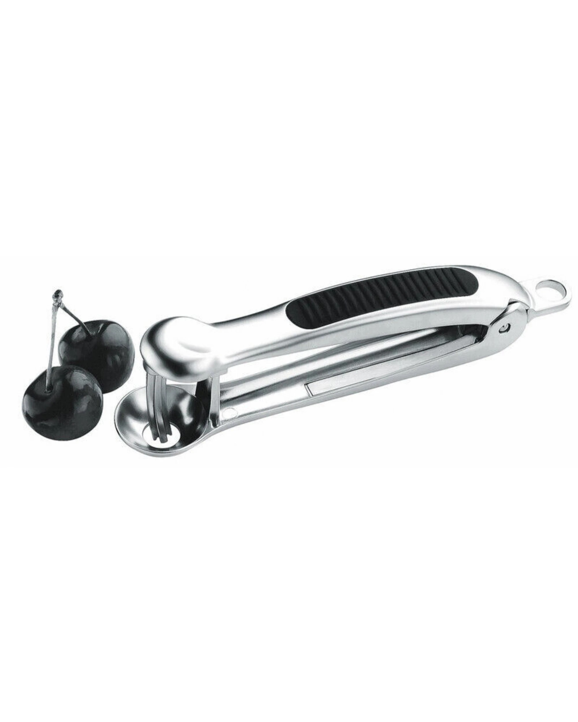 2 Avanti Cherry Olive Pitter Tool With Locking Lever Compact Easy Clean Storage - Silver, 2 of 2