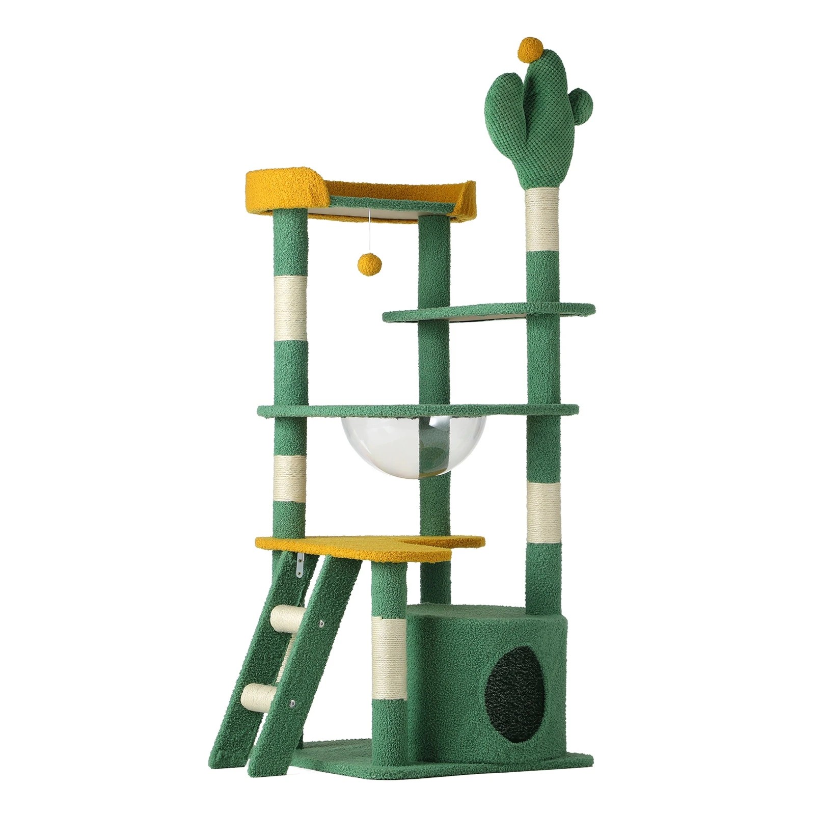 1 Alopet Cat Tree Tower Scratching Post 144cm Pet Condo House Furniture Scratcher
 - Green, 1 of 9