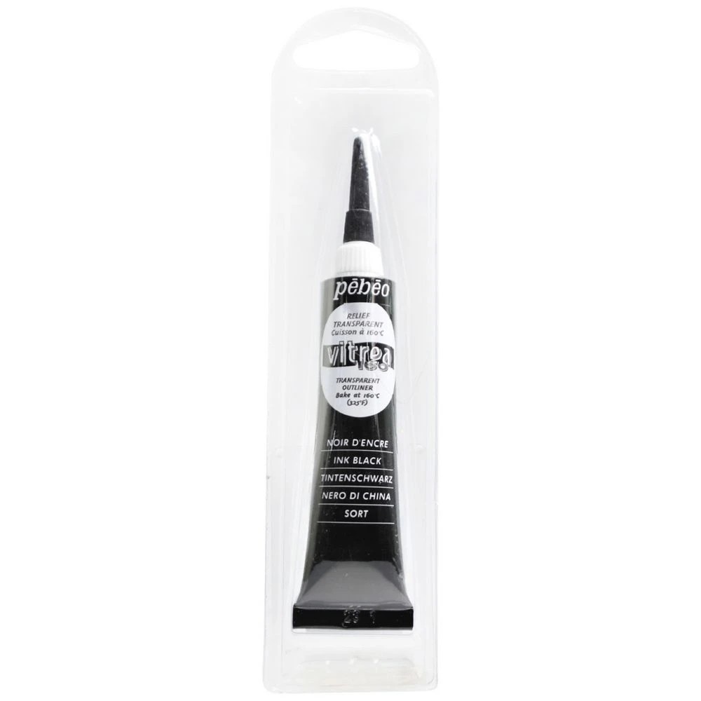 1 Pebeo Vitrea 160 Glossy Outliner 20mL Black, 1 of 2