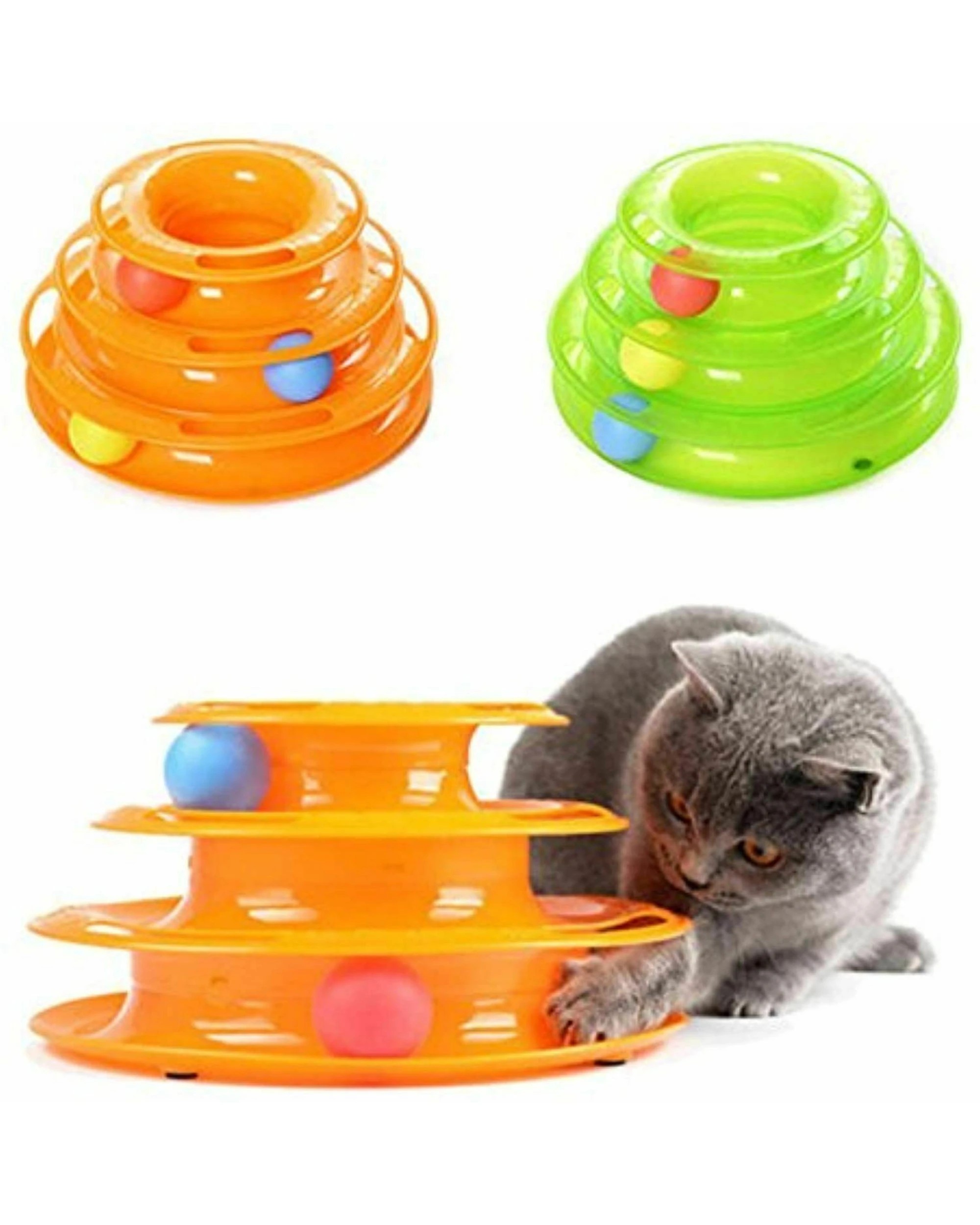 1 BR Toys Interactive Cat Toy with Ball Track, 1 of 10
