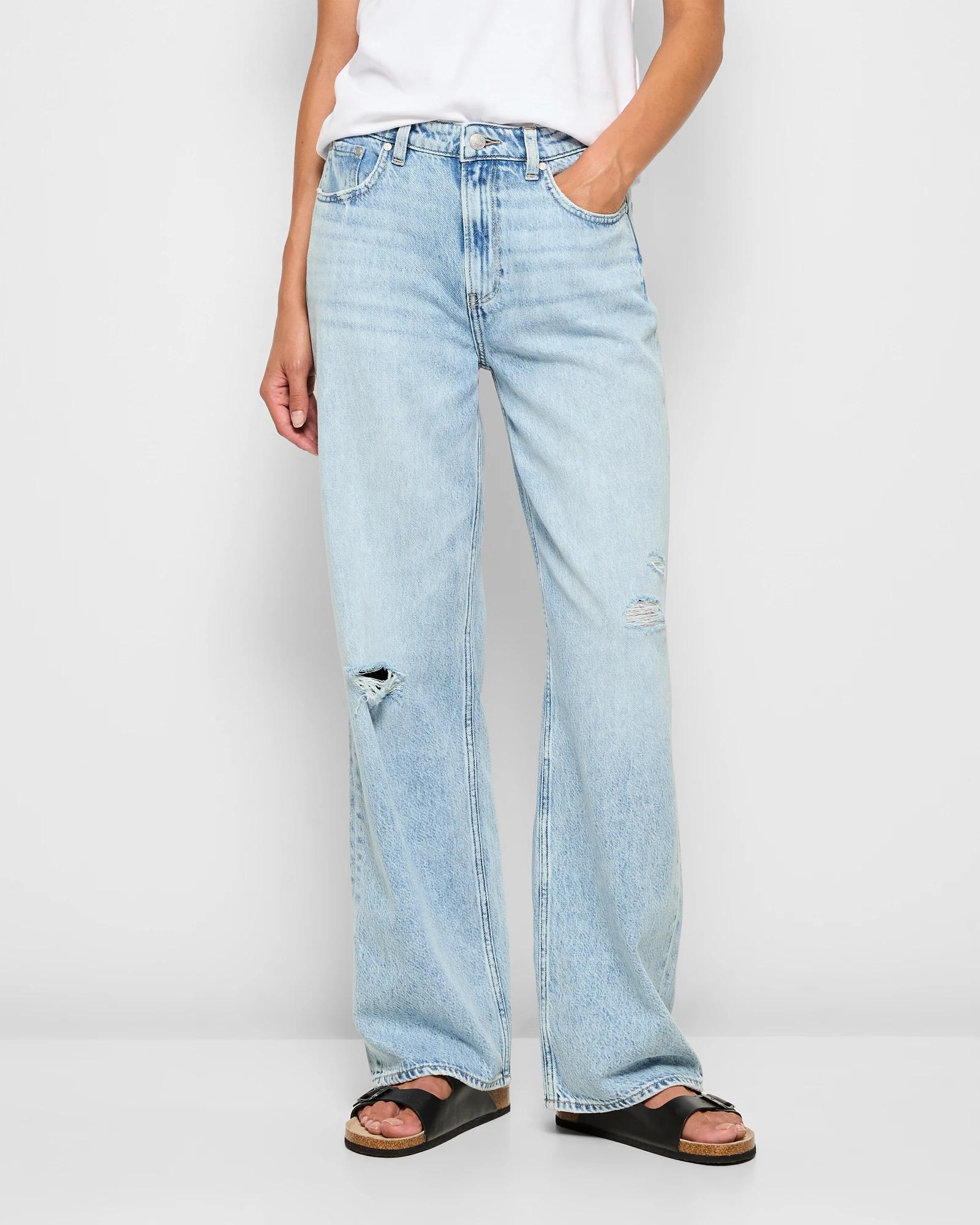 2 Target Mid Rise Full Length Wide Leg Denim Jeans - Imogen OCEAN BLUE, 2 of 5