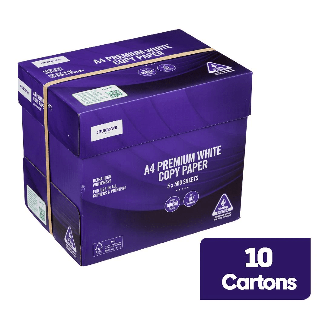 3 J.Burrows 80gsm Premium A4 Copy Paper 50 Ream Half Pallet, 3 of 3