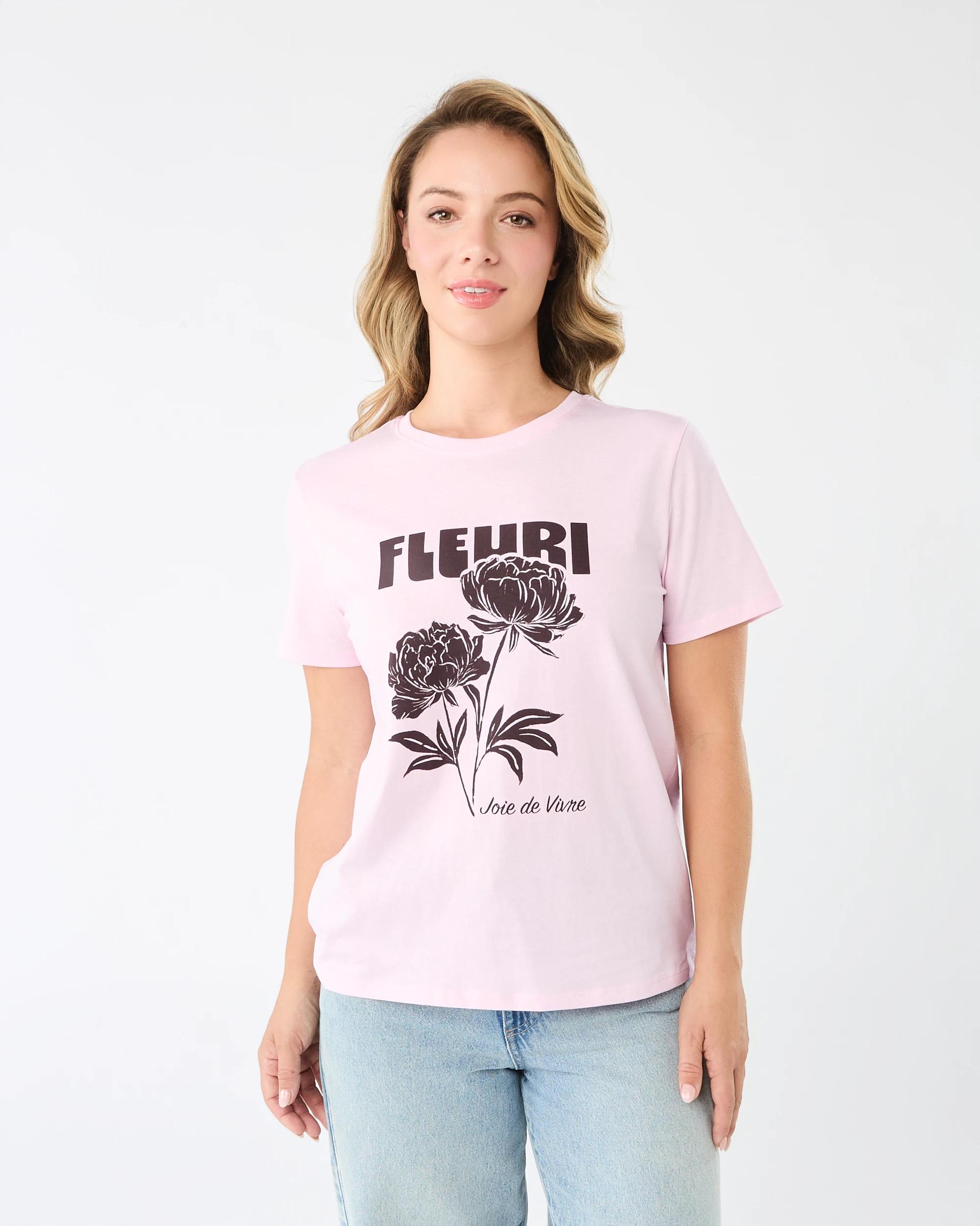 1 Short Sleeve Printed T-shirt Bloom, 1 of 6