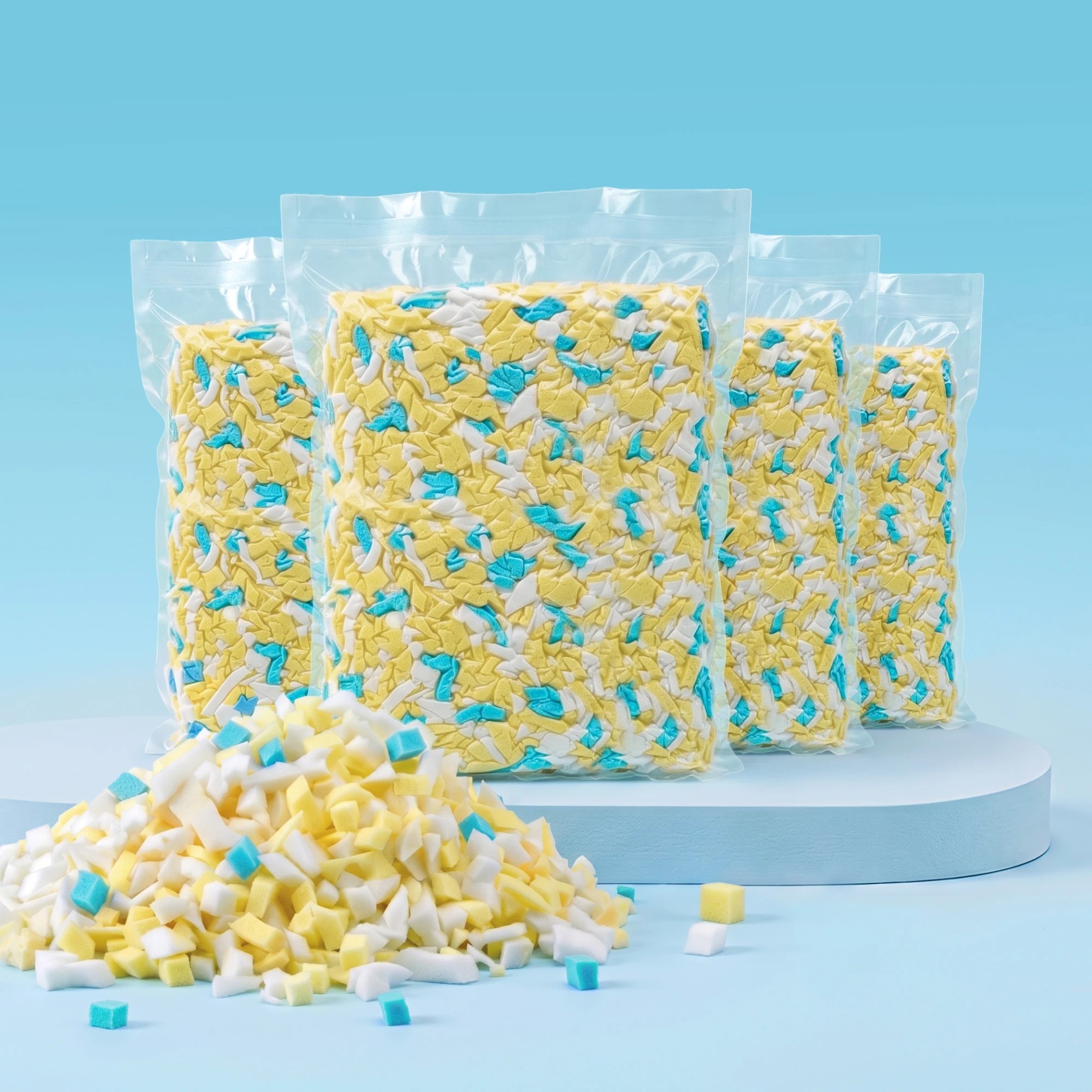 9 Artiss 20lbs (8.8KG) Bean Bag Filler Shredded Memory Foam Filling High Density - Multi, 9 of 9