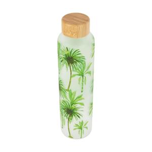 650ml Palm Tree Glass Bottle with Silicone Coating
