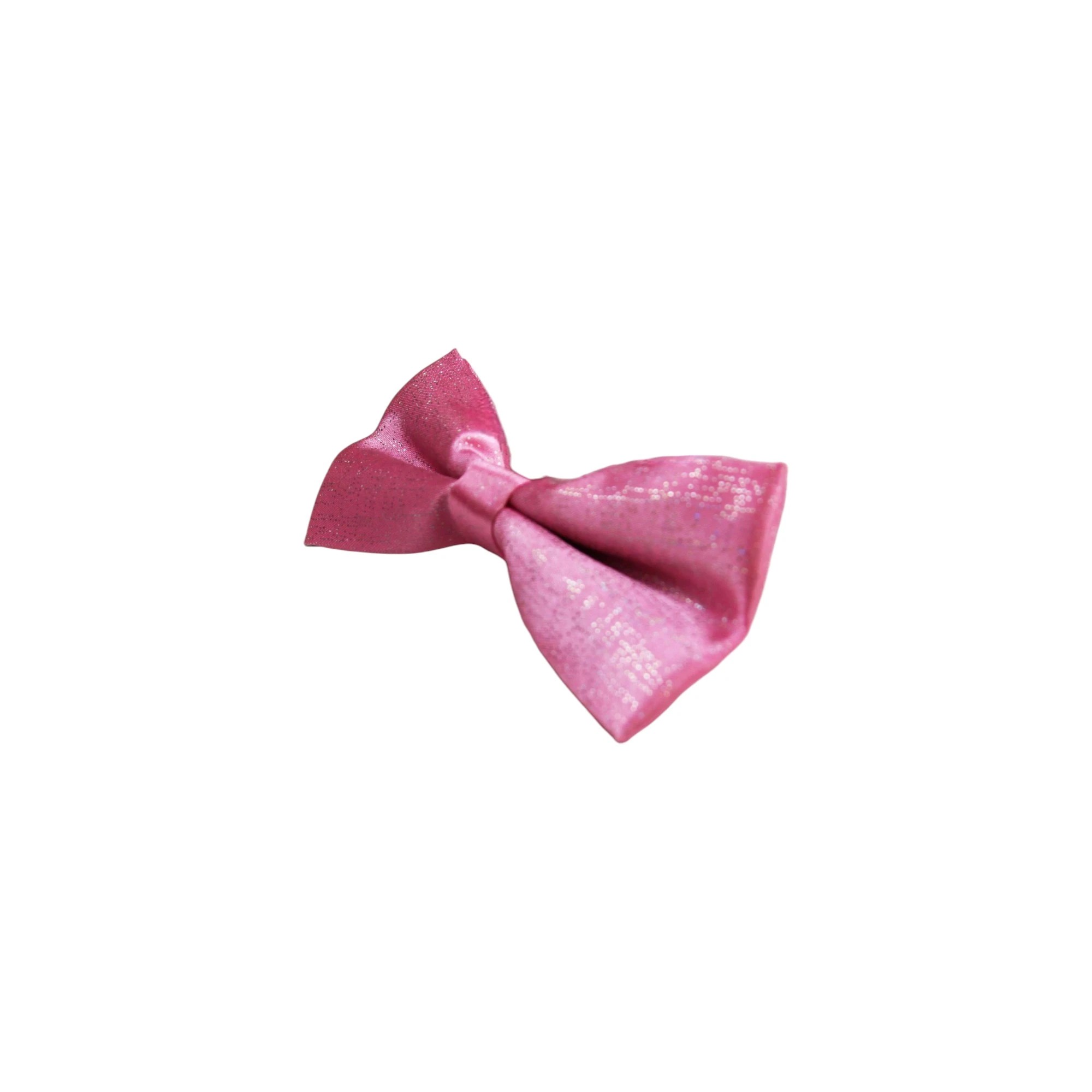4 Zasel Mens Light Pink Sparkly Glitter Patterned Bow Tie - Pink, 4 of 4