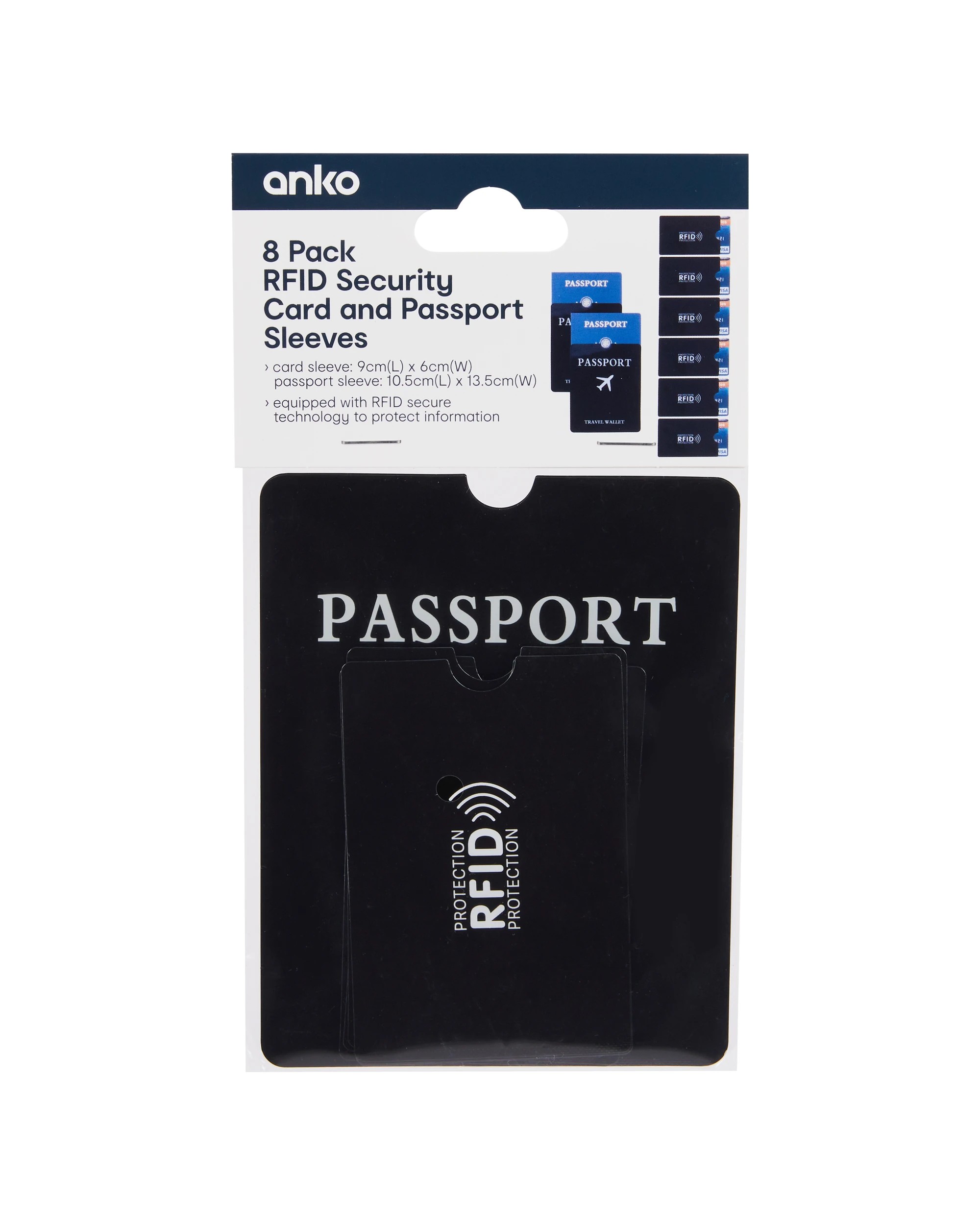 4 8 Pack RFID Security Card and Passport Sleeves, 4 of 4