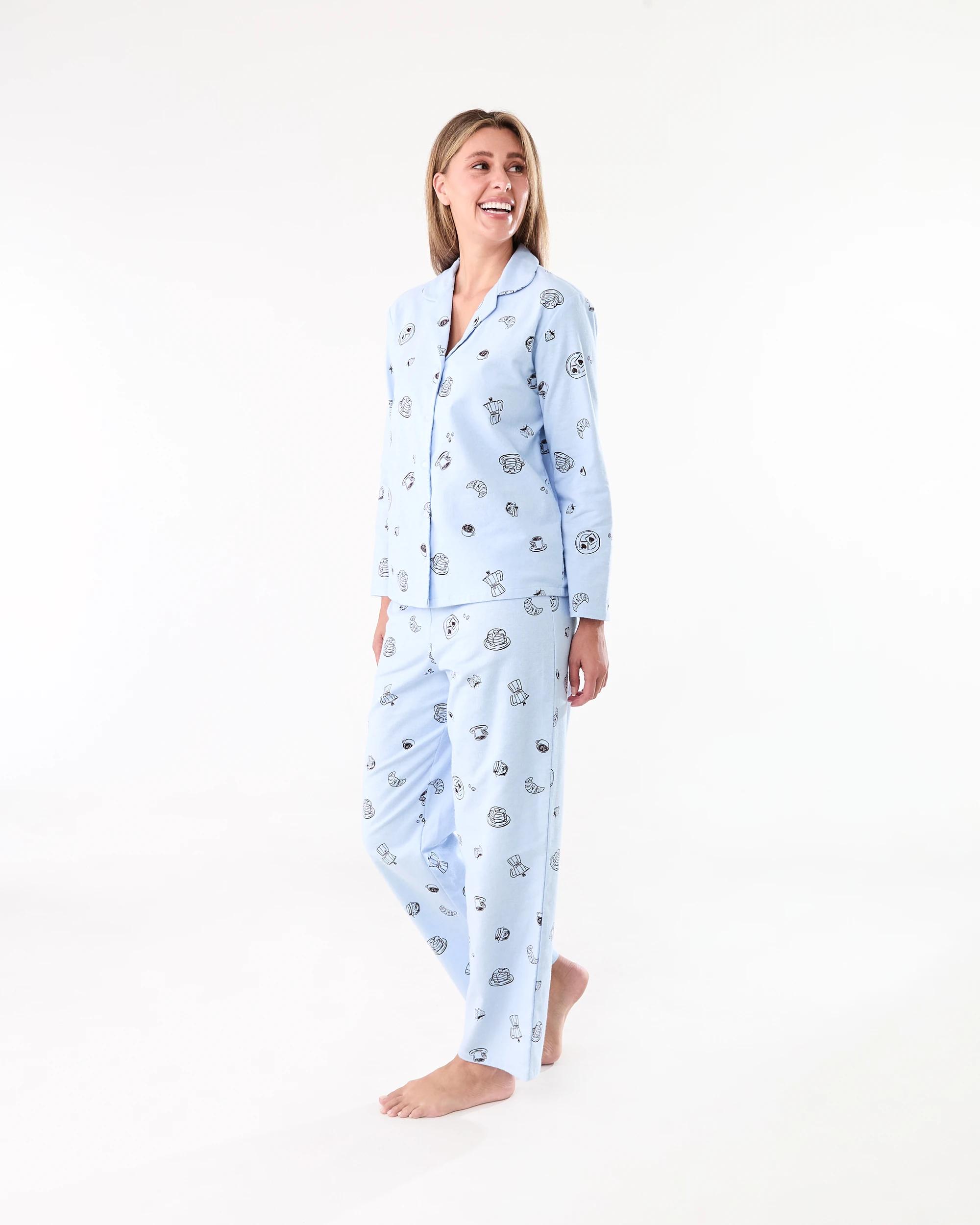 2 Cotton Print Flannel Pyjama Set Breakfast, 2 of 7
