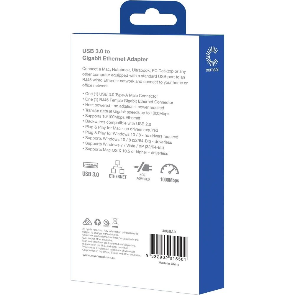 3 Comsol USB 3.0 to Gigabit Ethernet Adaptor, 3 of 3