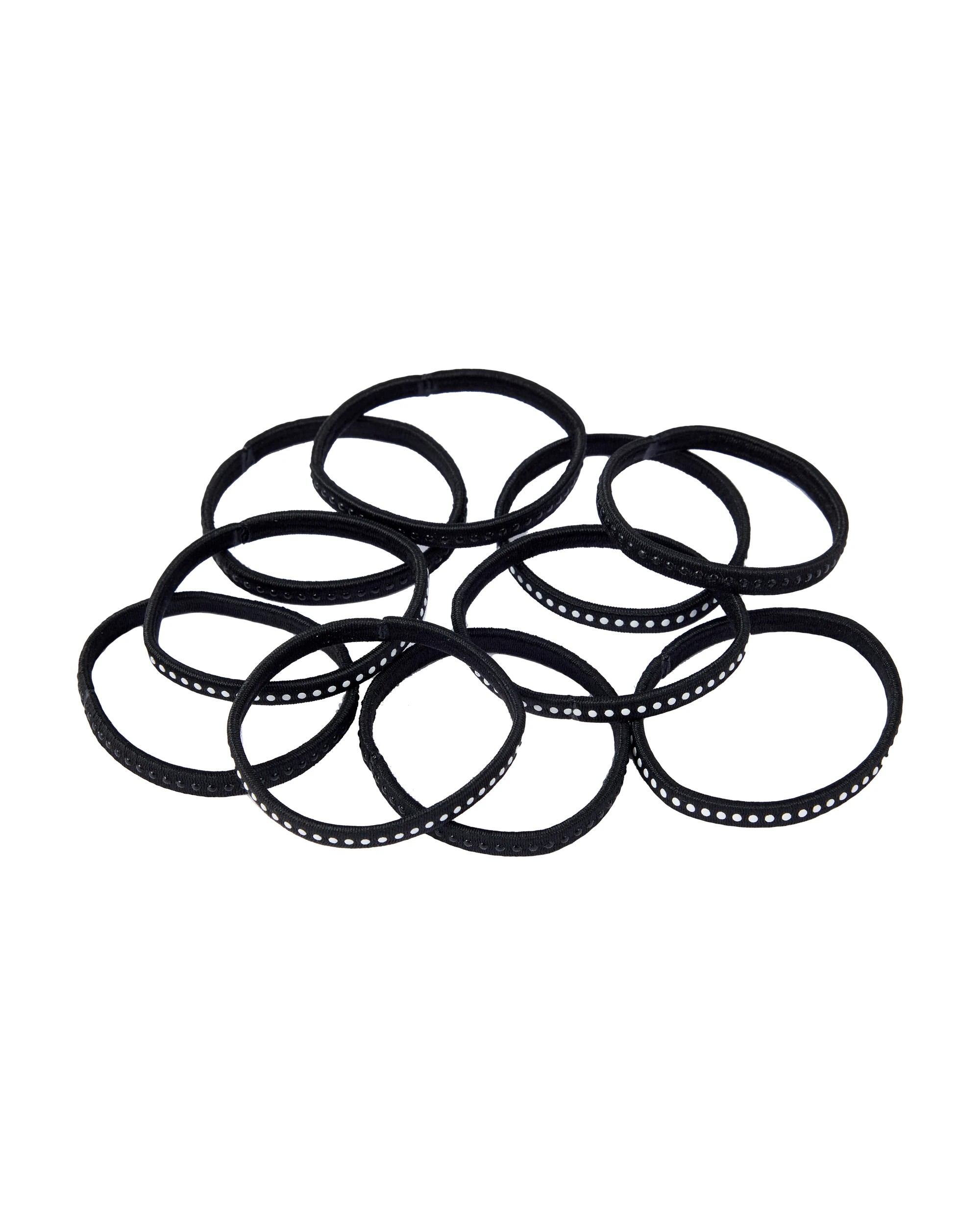 2 OXX Haircare 10 Piece Non-Slip Hair Elastics - Black and White, 2 of 3
