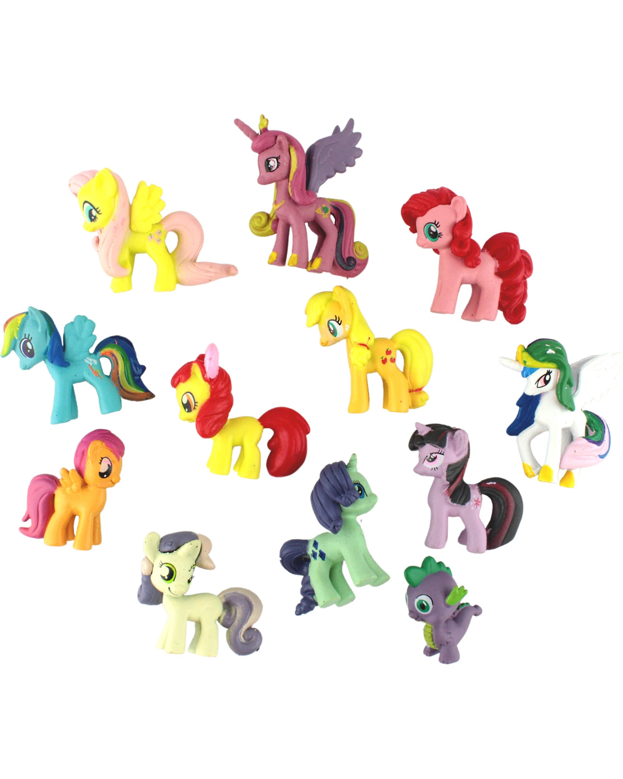 1 My Little Pony My Little Pony Plastic Figurine Cake Toppers Set of 12, 1 of 2