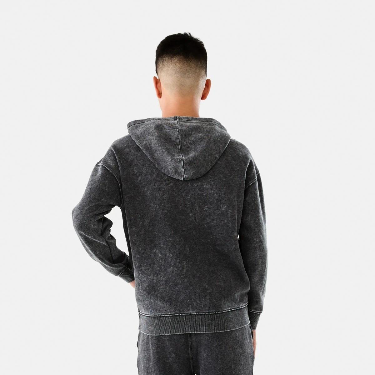 2 Oversized Washed Hoodie with Pocket Black, 2 of 10
