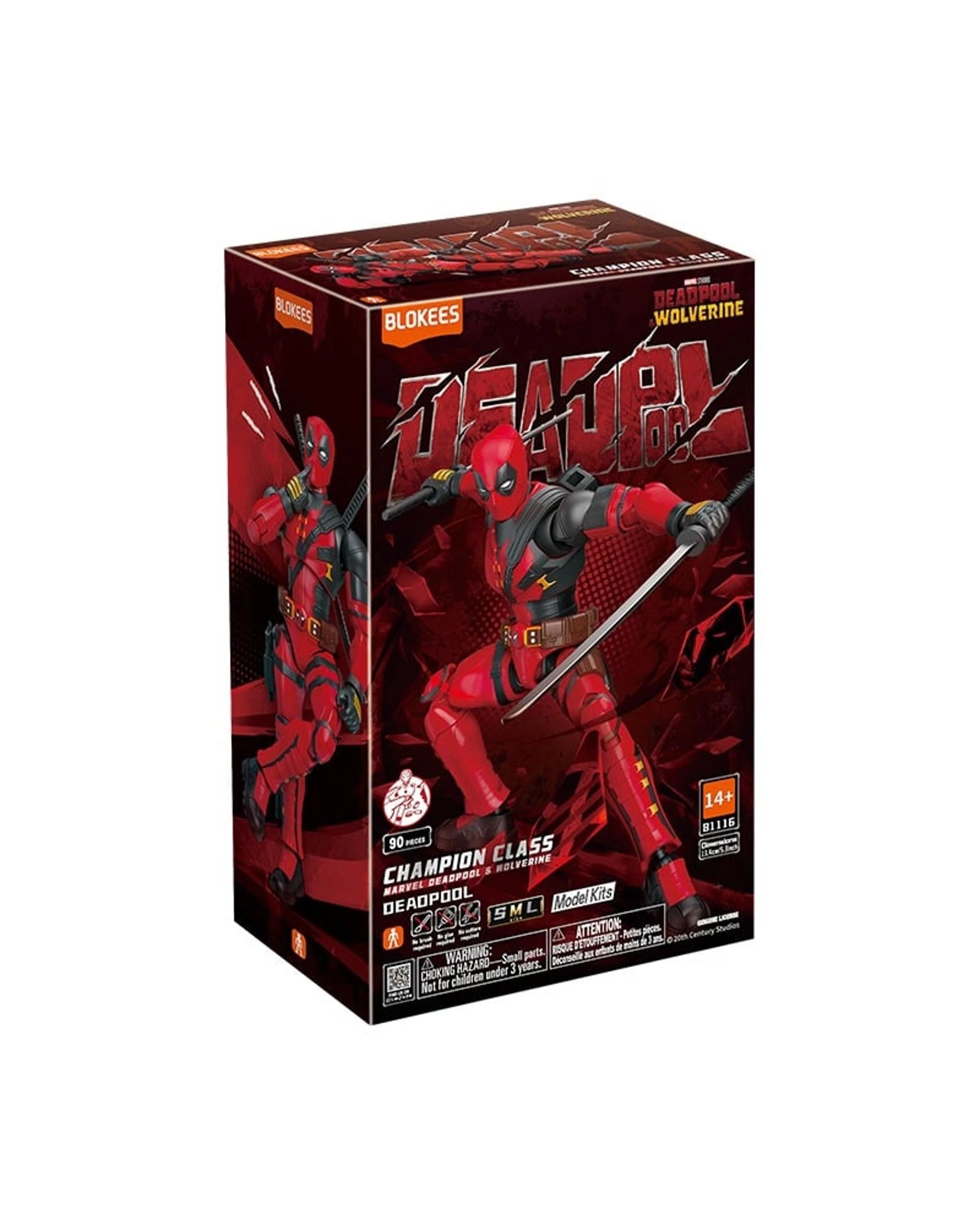 1 Blokees Marvel Hero Champion Class 04 Deadpool Model Kit, 1 of 6