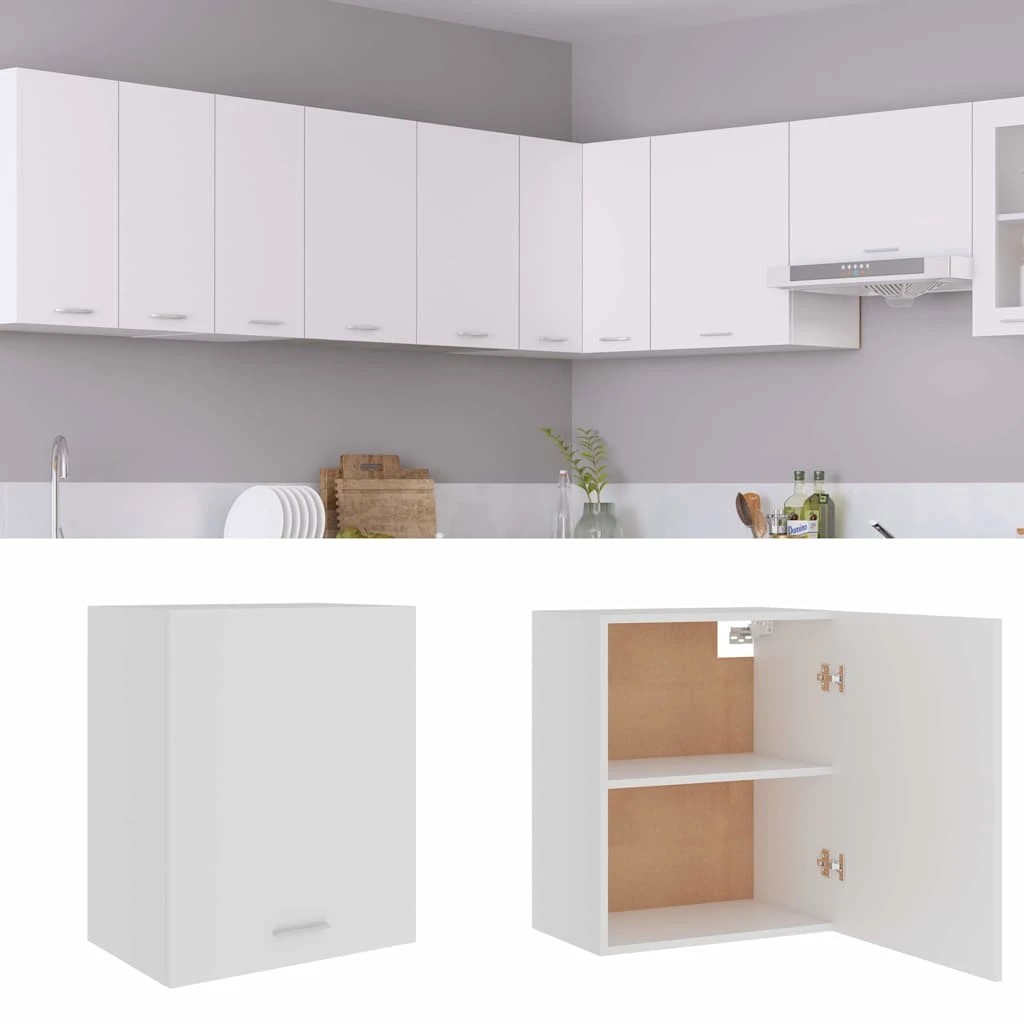 1 Vidaxl Kitchen Cabinet Hanging Cabinet, Hanging Cabinets - White, 1 of 8