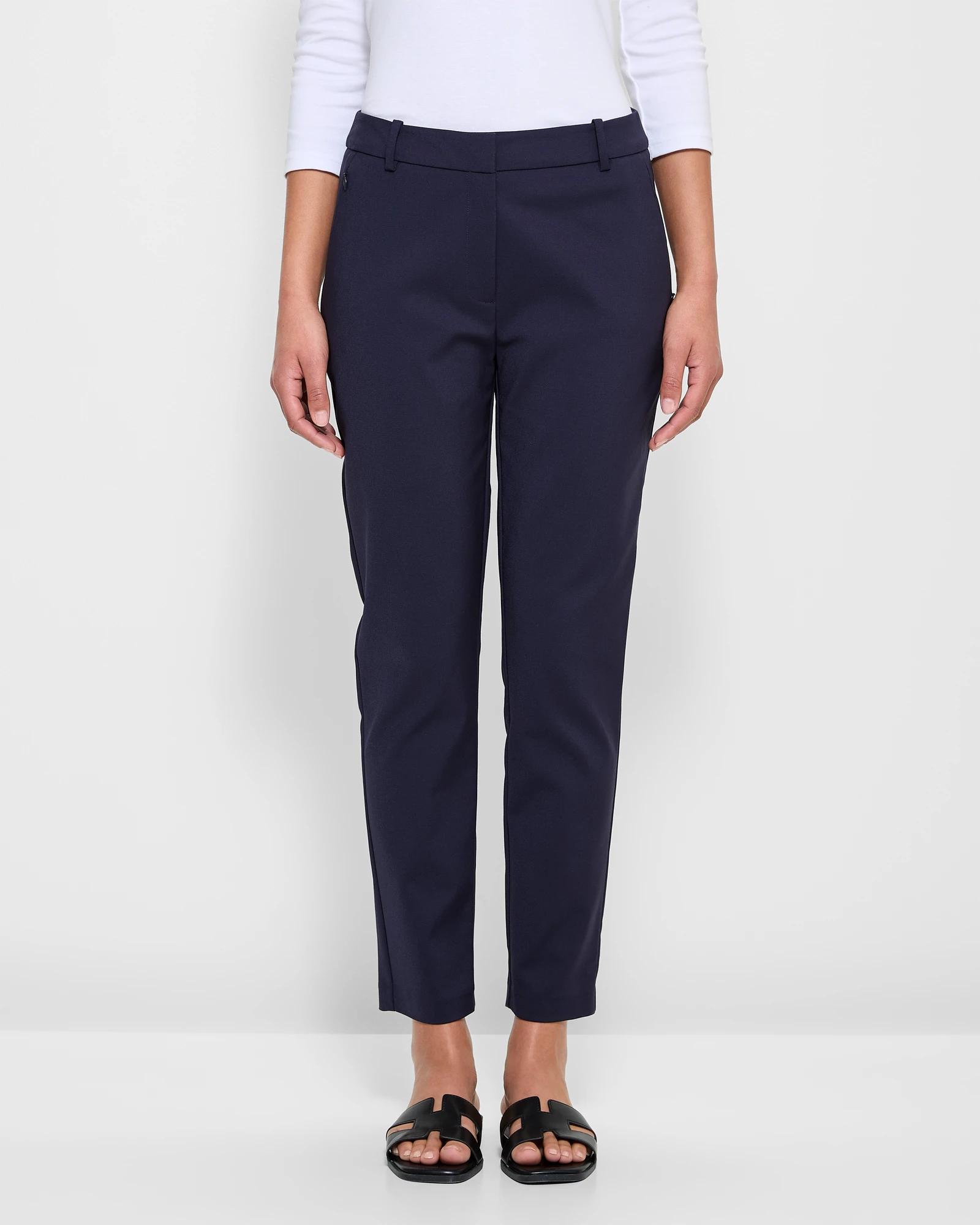 2 Preview Mia Zip Pocket Ankle Slim Pants FRENCH NAVY BLUE, 2 of 5