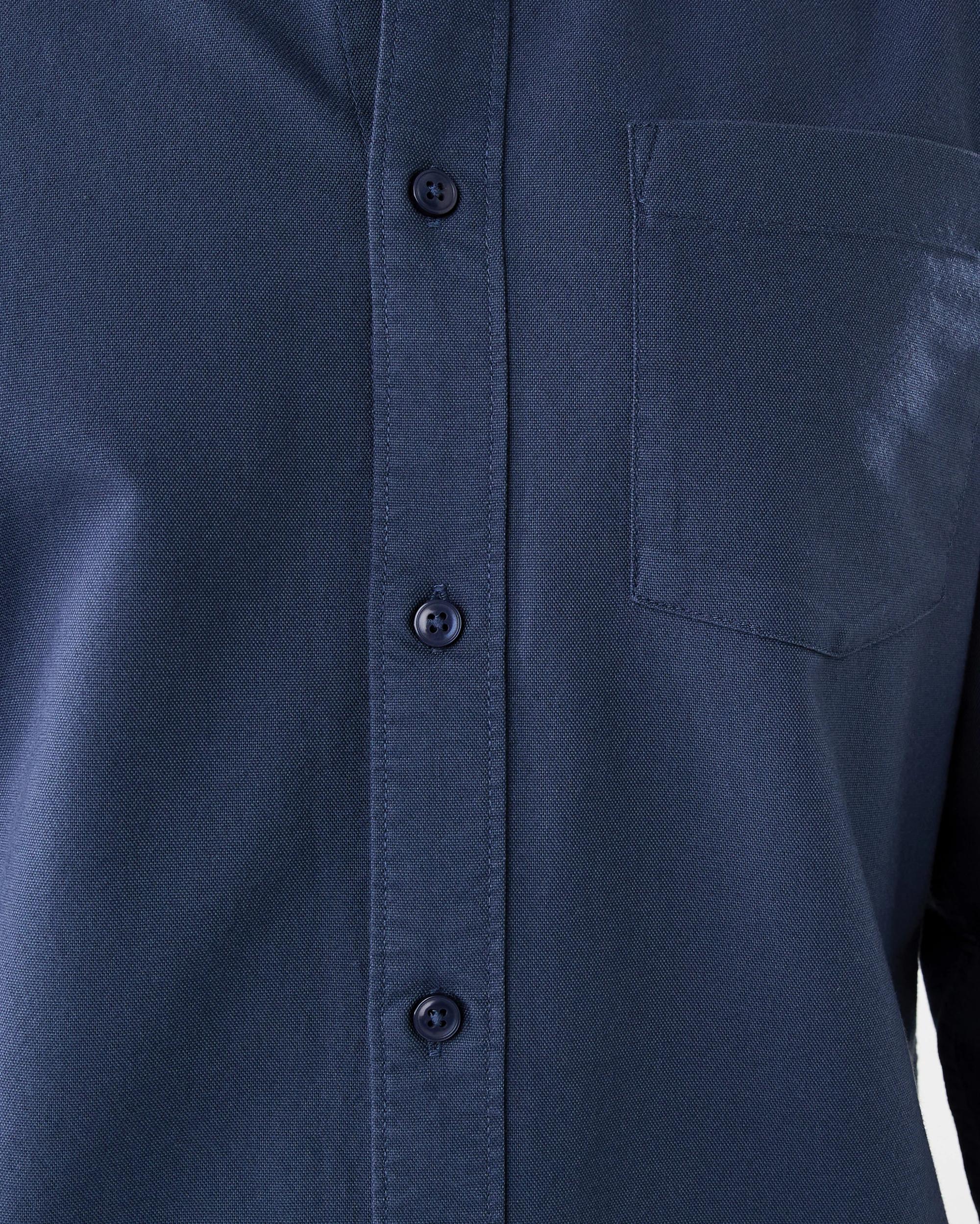 6 Long Sleeve Oxford Shirt Blu Night, 6 of 8