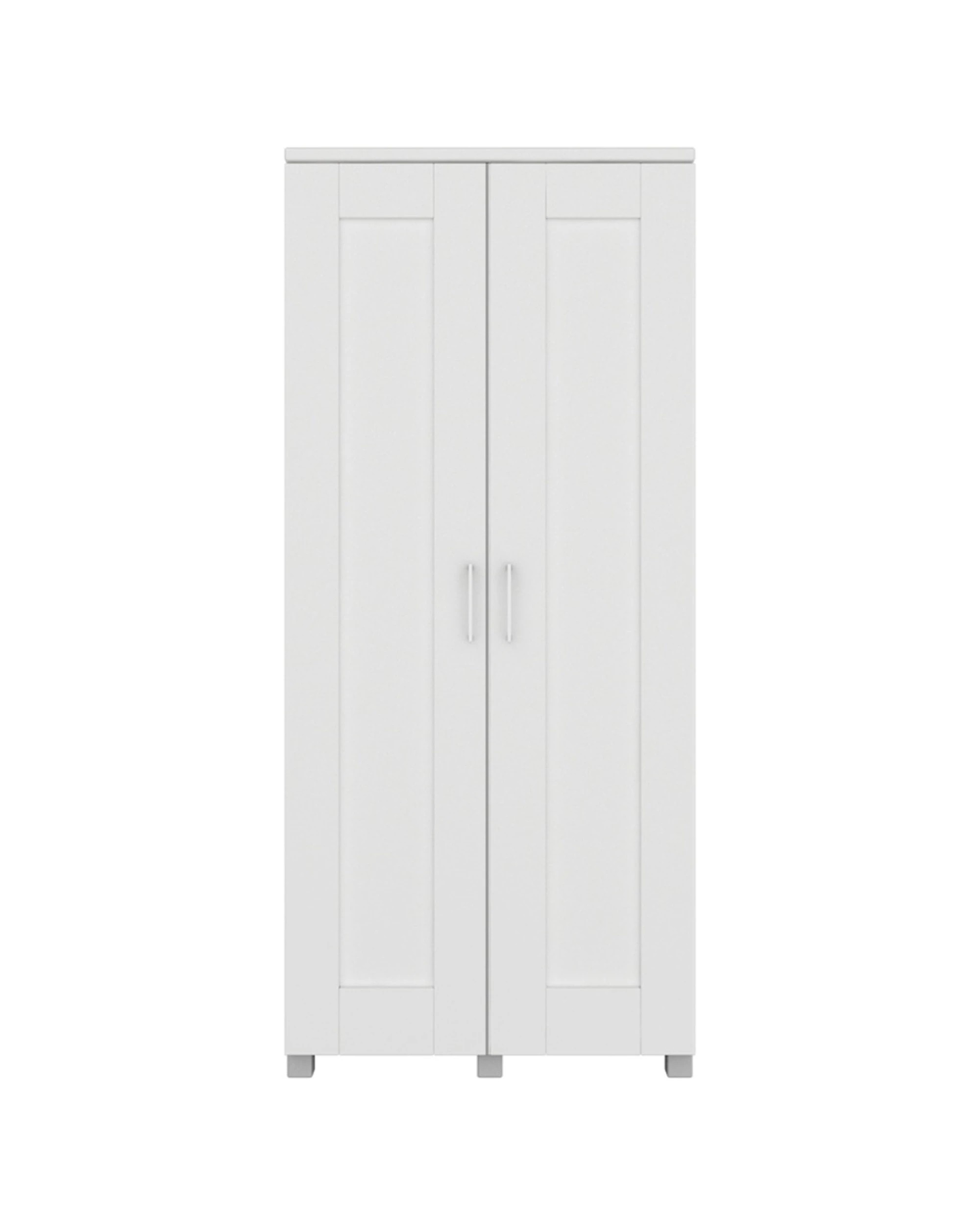 1 Alpine Bay Montreal Broom Cupboard 2 Door 5 Shelf Storage Cabinet Unit - White, 1 of 8