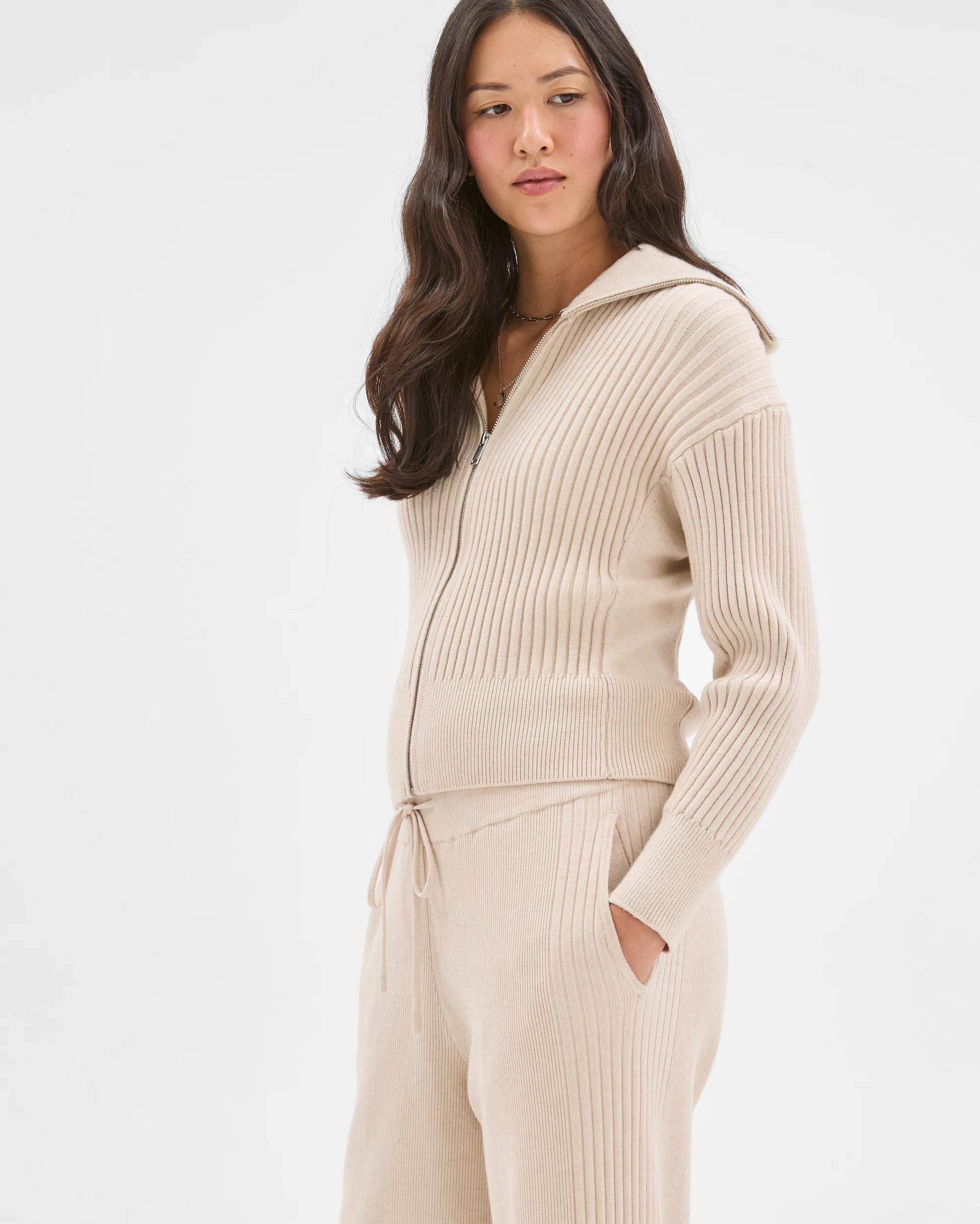 3 Target Woman Clean Knit Rib Lounge Pants BIRCH MARLE, 3 of 7