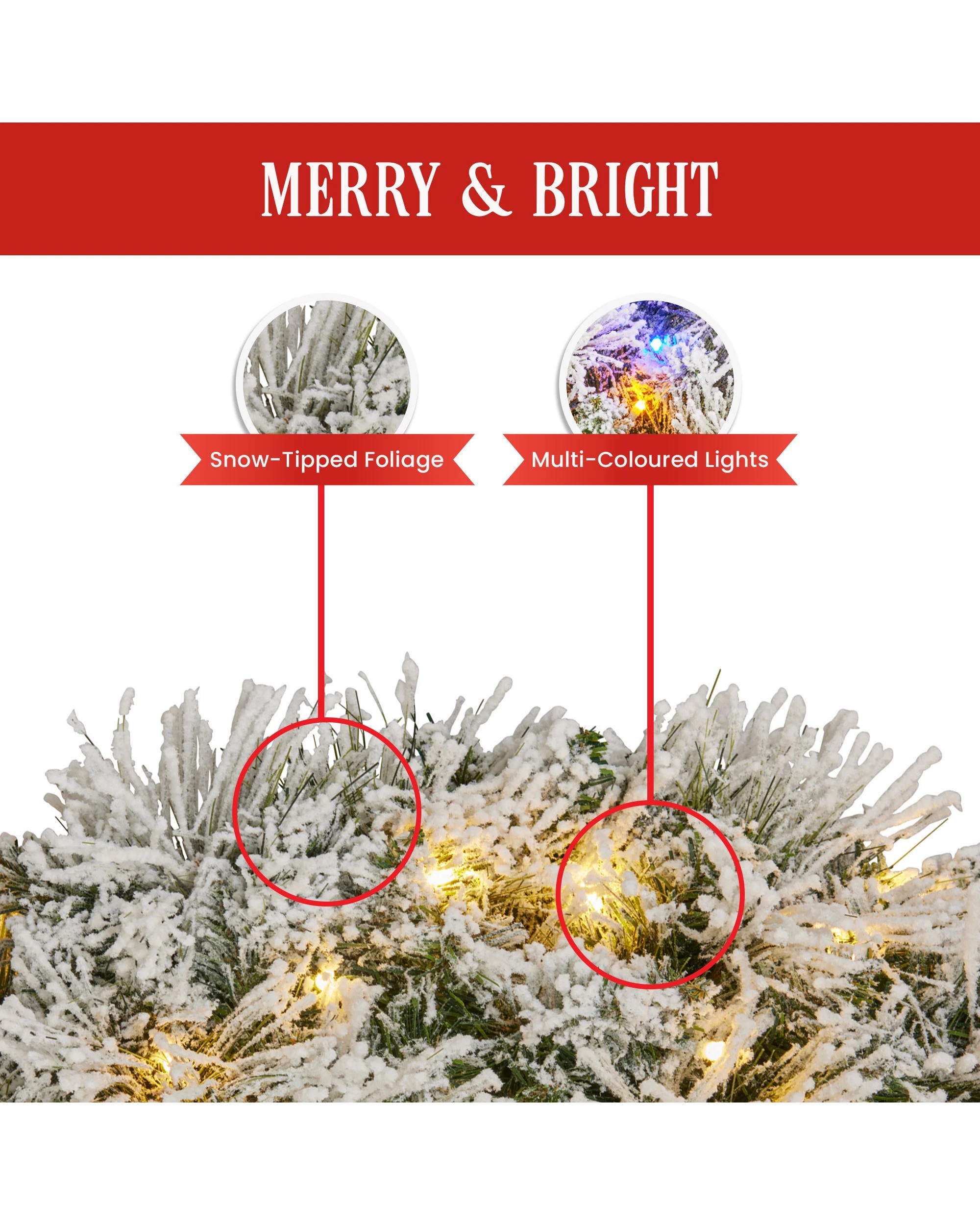 6 Christabelle 61cm Snow Christmas Wreath Lush Majestic Front Door Decoration Ornament, 6 of 8