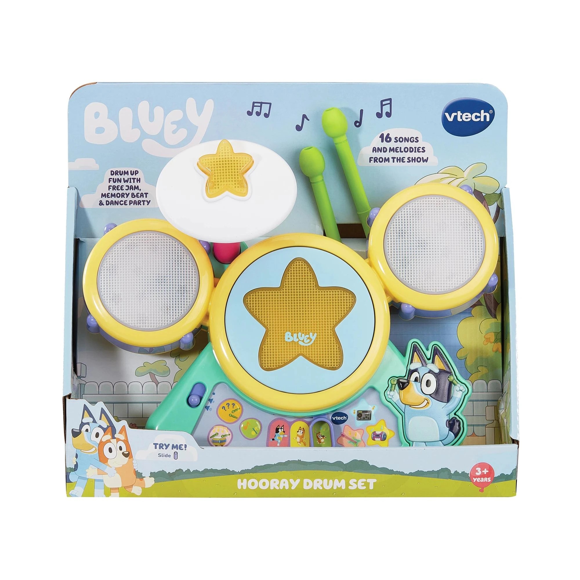 1 VTech Bluey Hooray Drum Set - Multi, 1 of 7