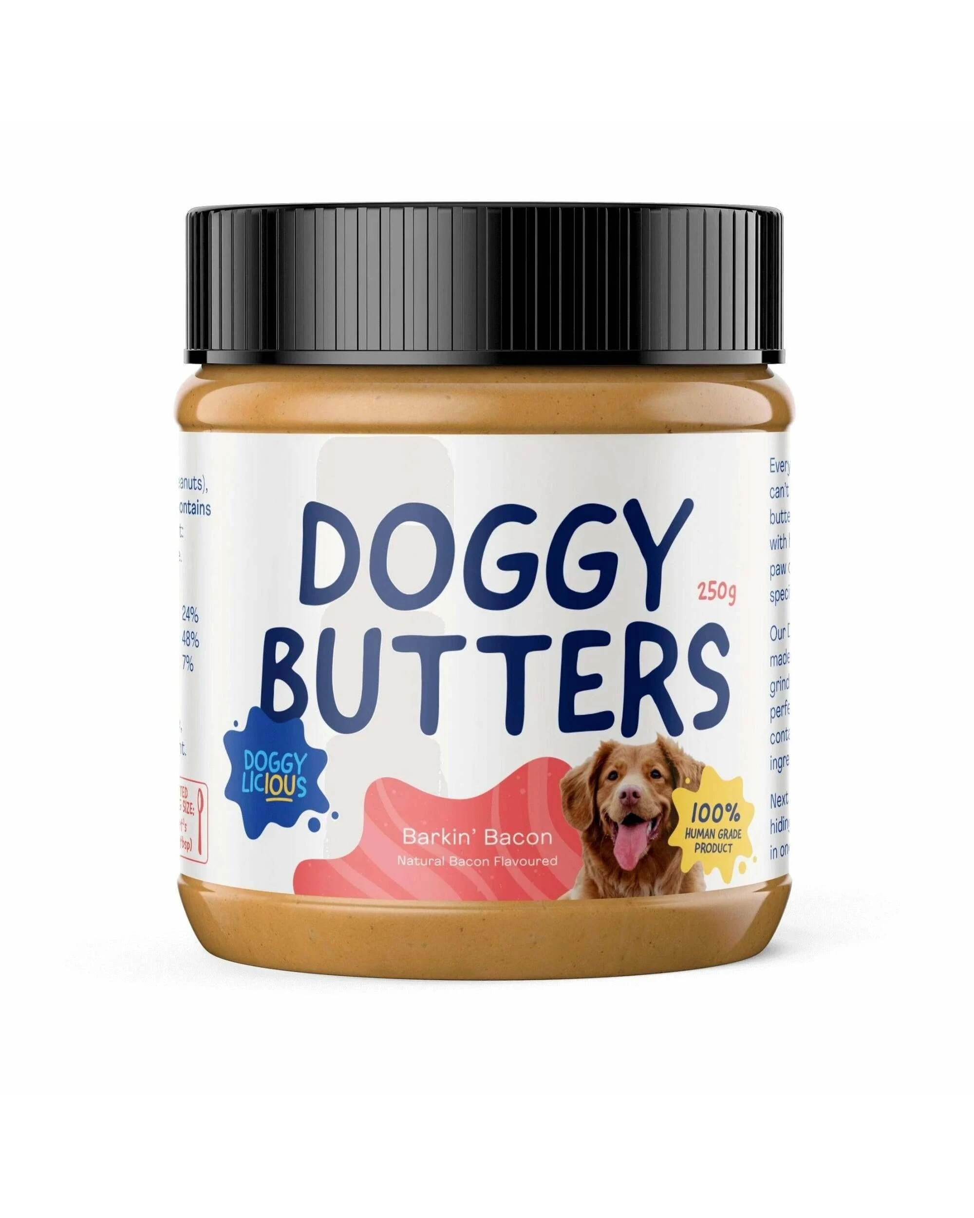 1 Doggylicious Barkin Bacon Doggy Butter 250g, 1 of 2