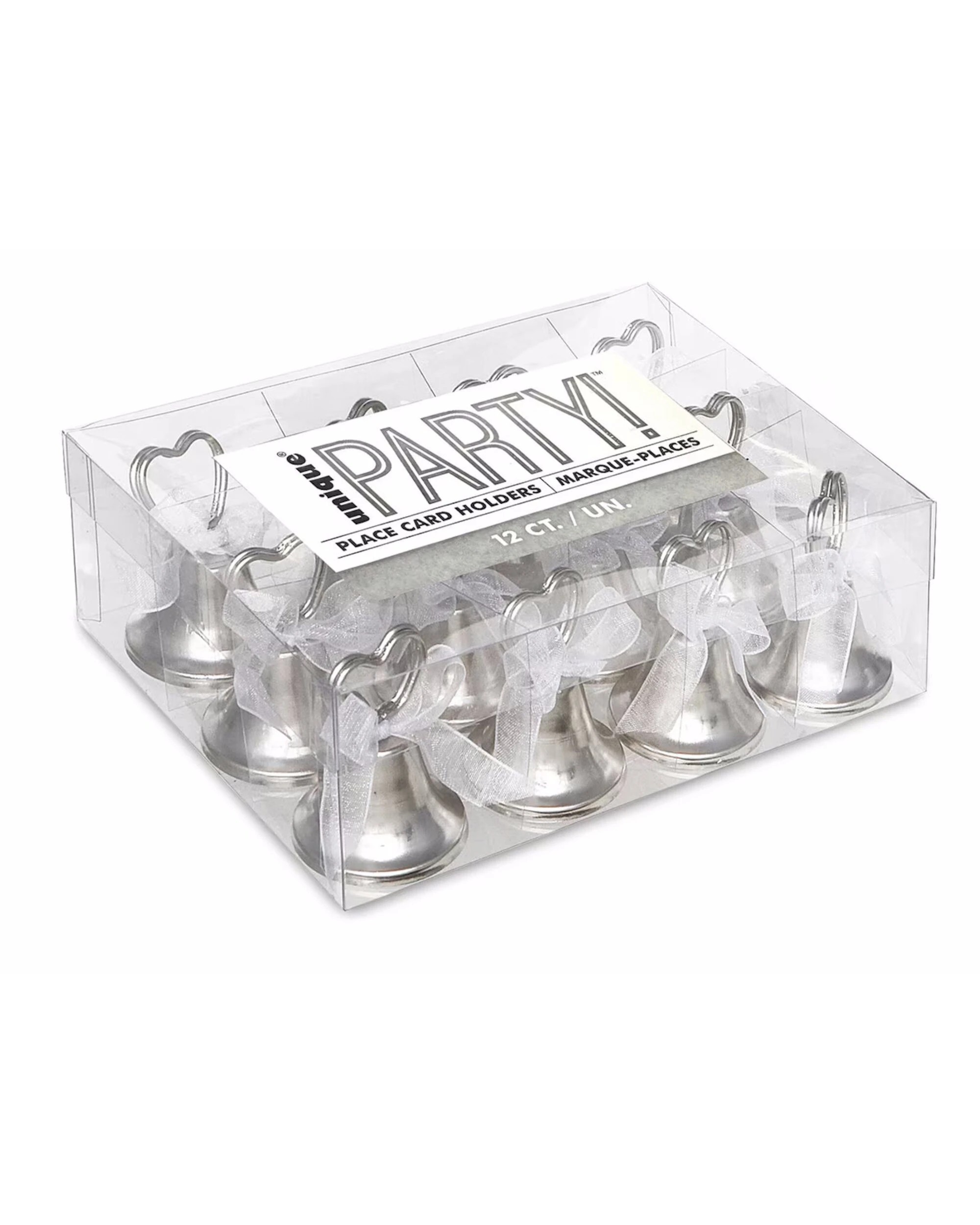 3 Unique Silver Bell Place Card Holders Pack of 12 - Silver, 3 of 3