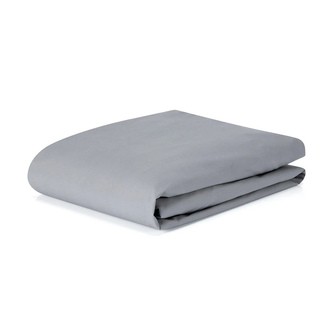 2 250 Thread Count Cotton Rich Fitted Sheet - Double Bed, Grey, 2 of 4