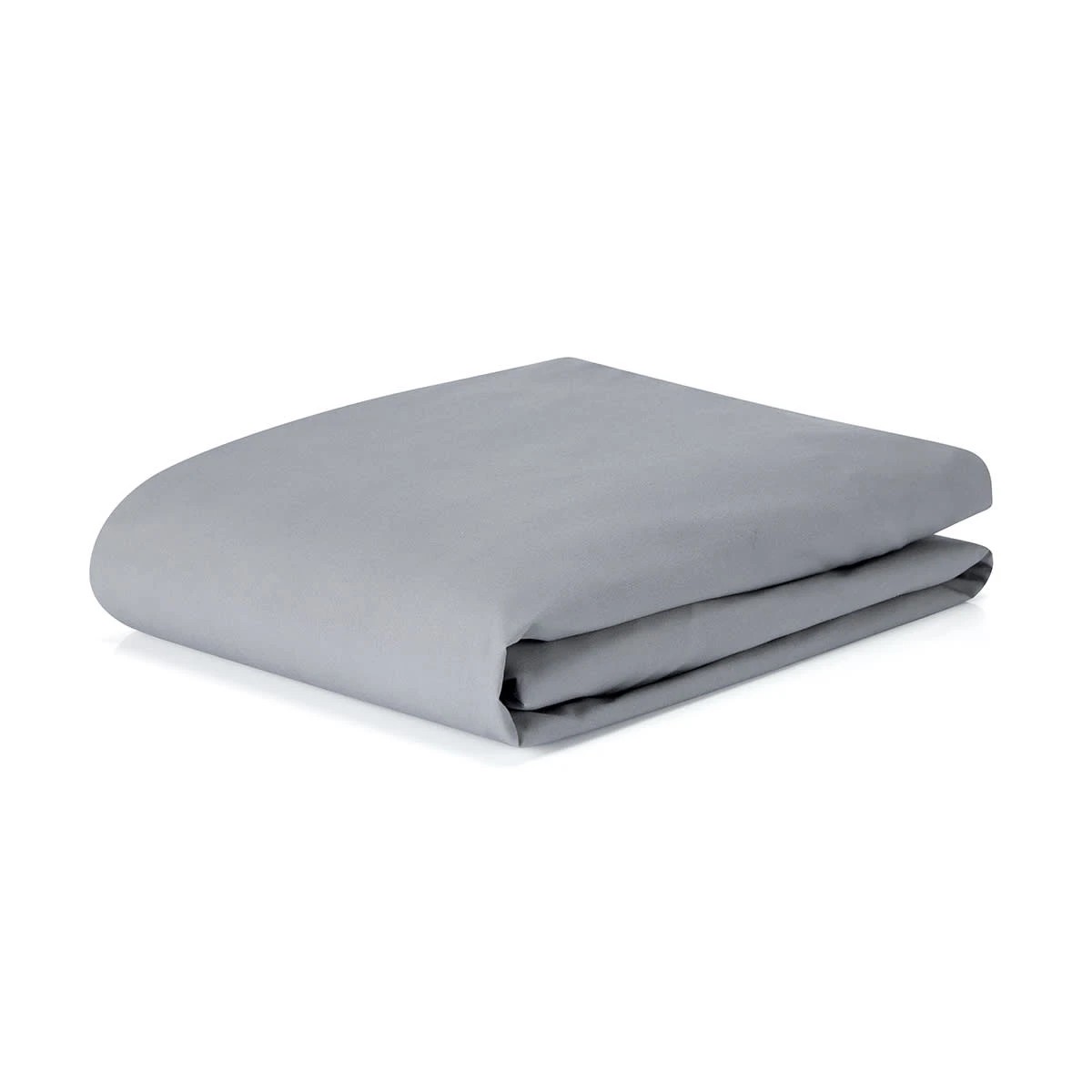 2 250 Thread Count Cotton Rich Fitted Sheet - Double Bed, Grey, 2 of 4