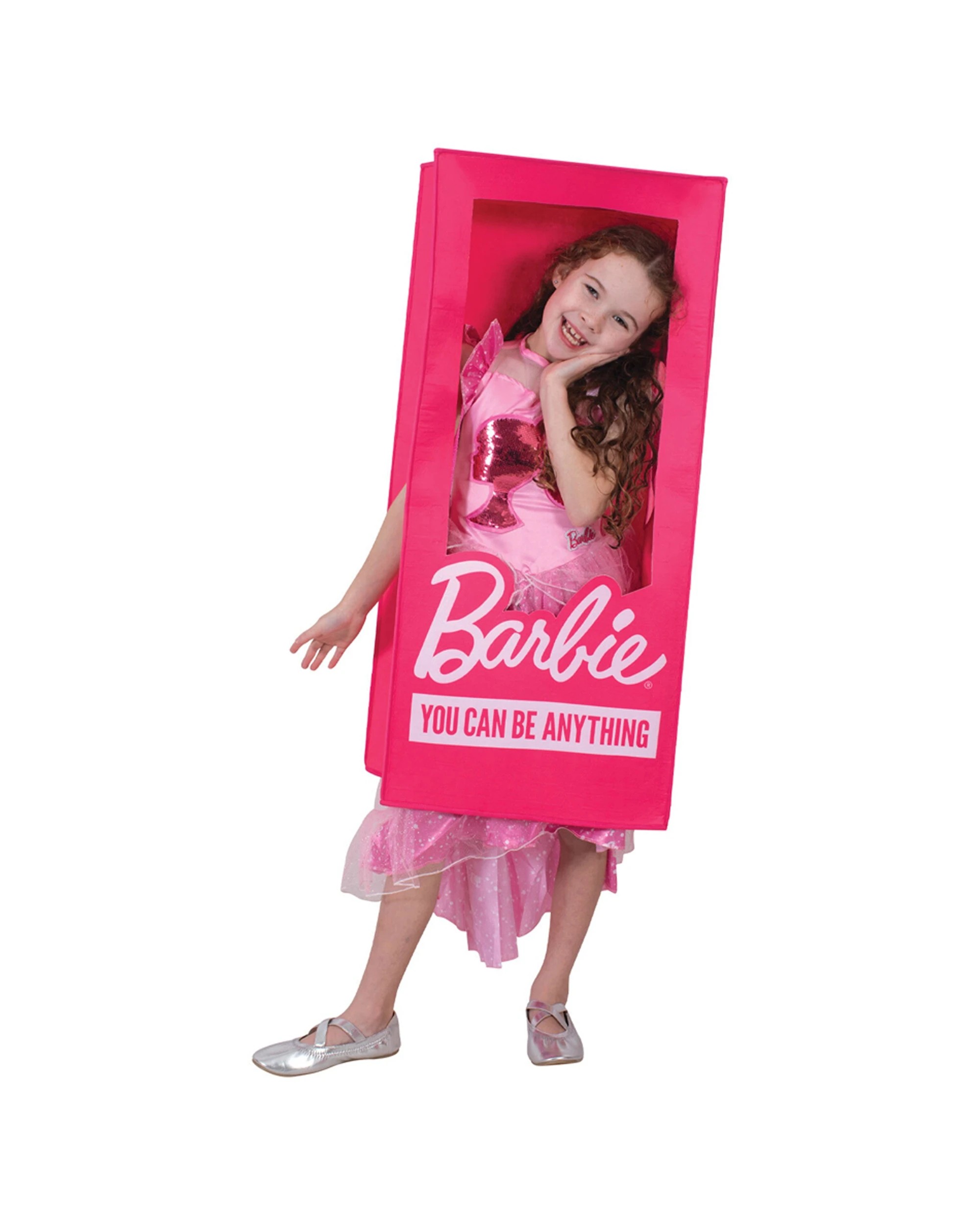 2 Mattel Barbie Lifesize Doll Box Kids Costume - Pink, 2 of 3