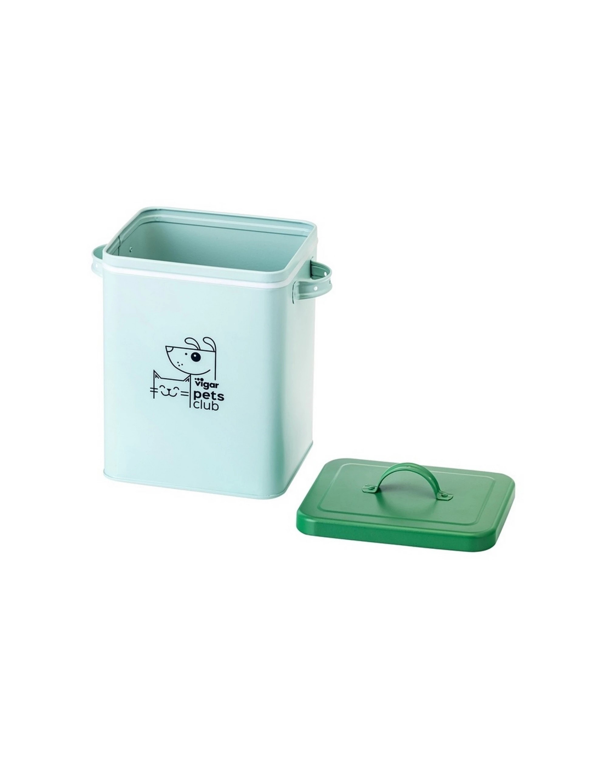 3 Vigar Pets Club Small 5L Cat Dog Pet Food Metal Storage Container with Lid - Green, 3 of 3