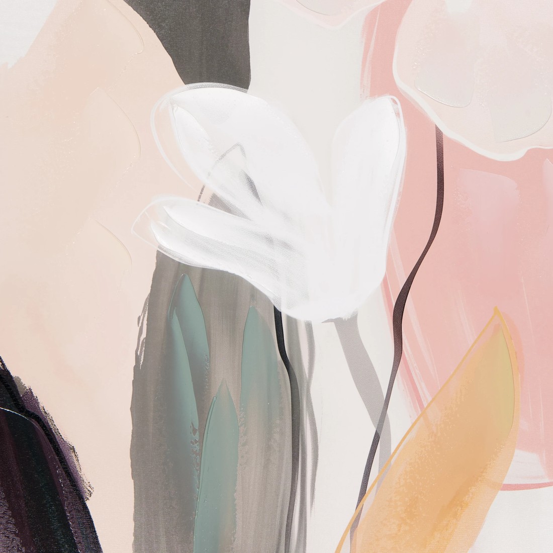 3 Painterly Botanical Framed Canvas - 90cm x 60cm, 3 of 5