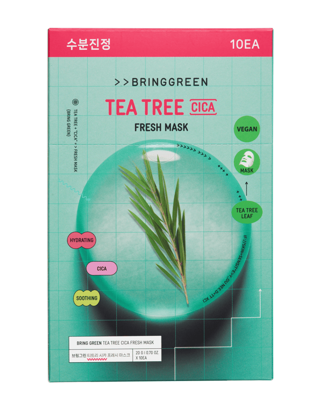 Bringgreen 10 Pack Cica Fresh Mask 20g - Tea 