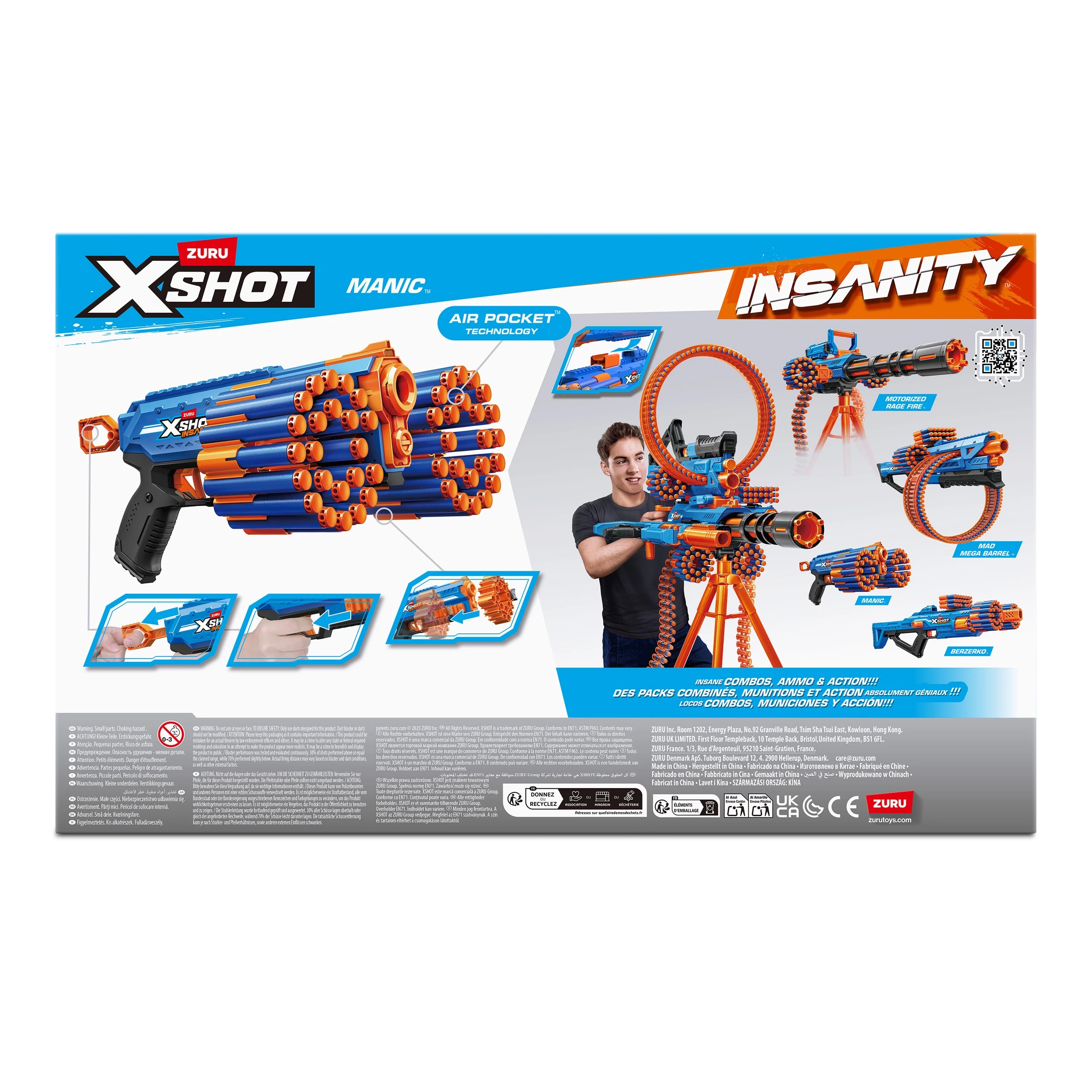 7 Zuru X-Shot Insanity Manic Blaster 24 Darts, 7 of 7