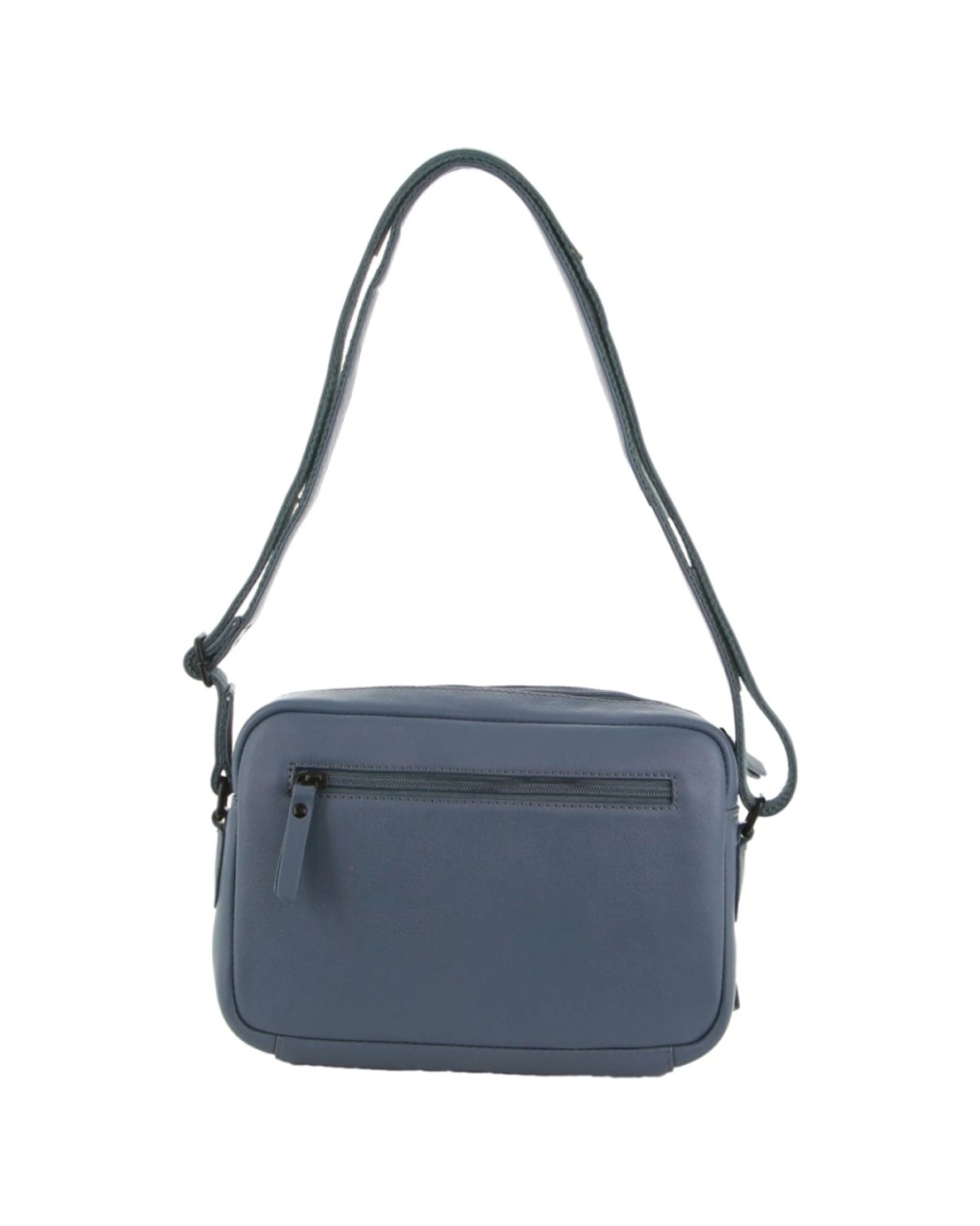 3 Milleni Women's Zip Leather Shoulder Crossbody Bag 26x20cm Teal - Blue, 3 of 3