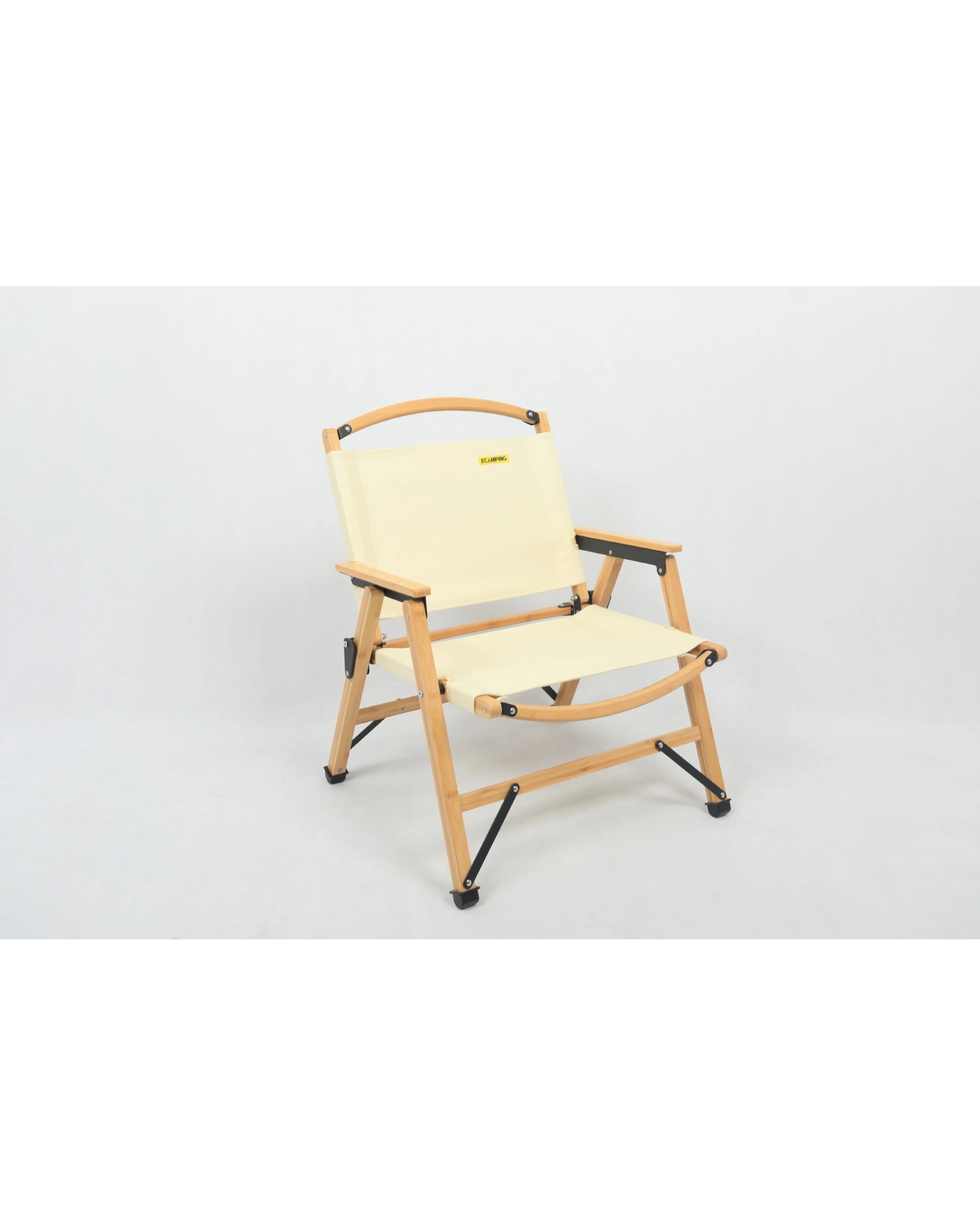 8 BR Home Bamboo Canvas Foldable Outdoor Camping Chair Wooden Travel Picnic, 8 of 9